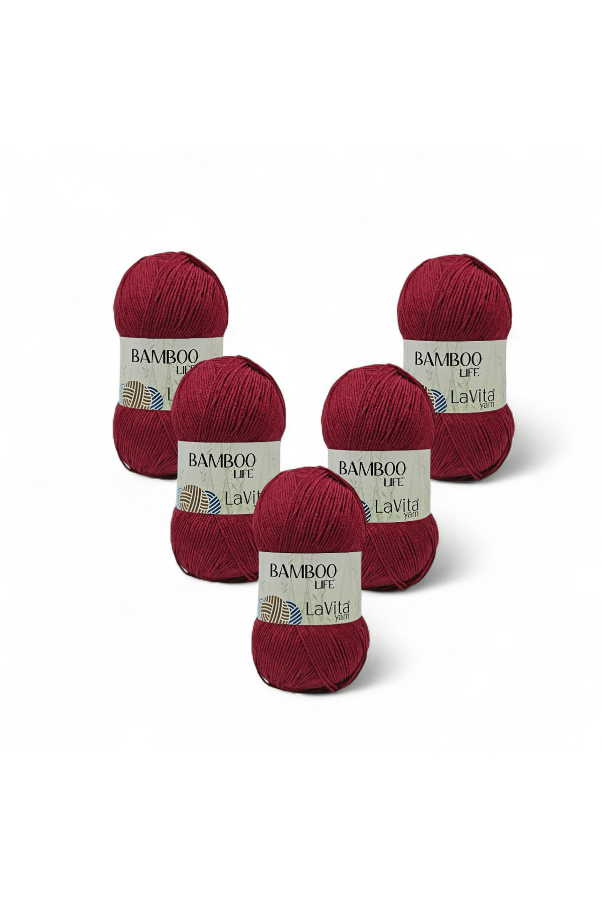 Bamboo Life El Örgü İpi %50 Bambu %50 Akrilik 500gr 5 ADET (3216 BORDO)