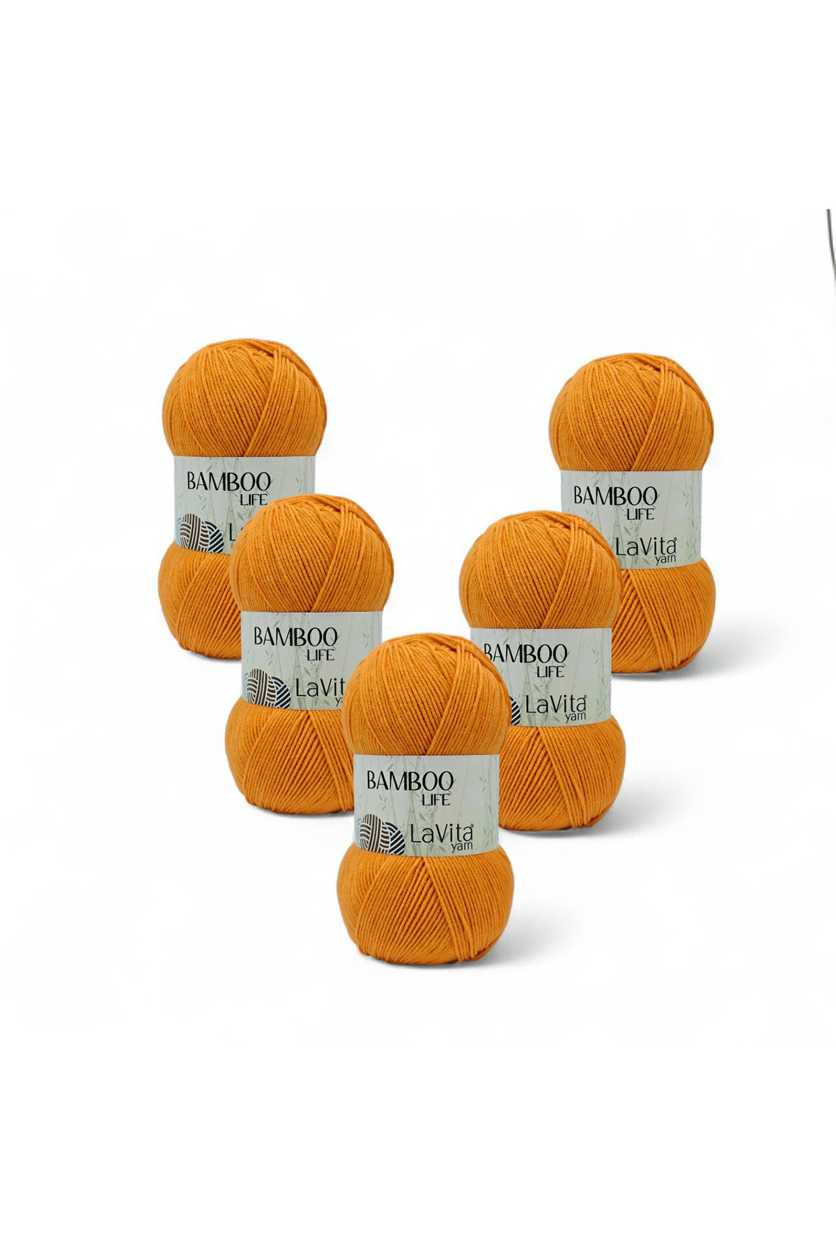 Bamboo Life El Örgü İpi %50 Bambu %50 Akrilik 500gr 5 ADET (2033 PORTAKAL)