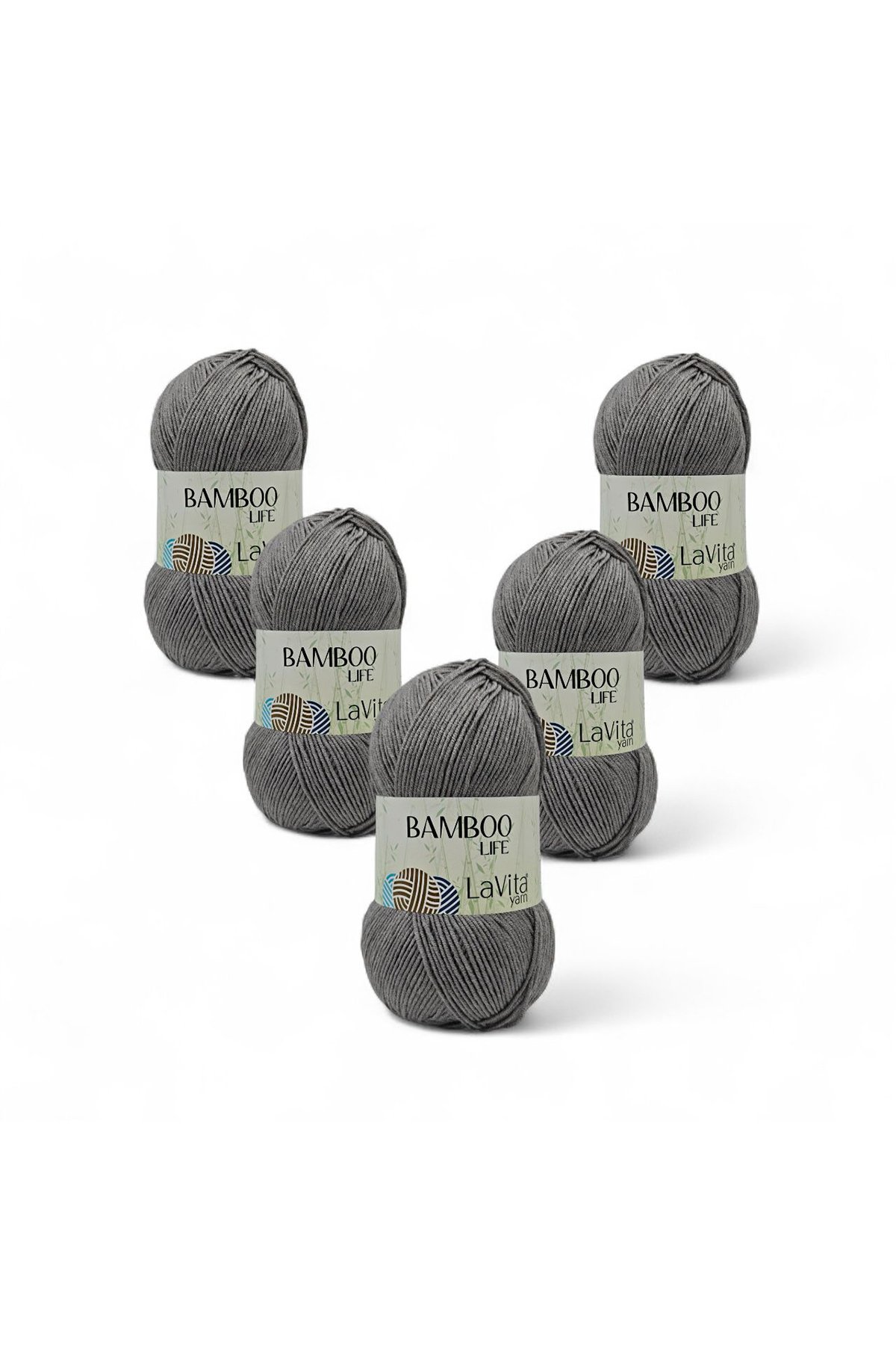 Bamboo Life El Örgü Ipi %50 Bambu %50 Akrilik 500gr 5 Adet (6042 FÜME)