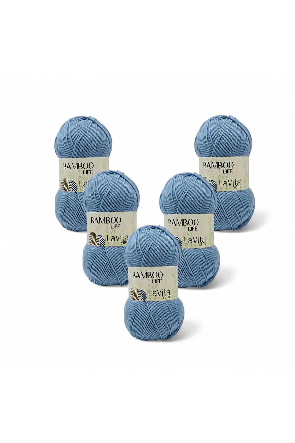 Bamboo Life El Örgü İpi %50 Bambu %50 Akrilik 500gr 5 ADET (5316 DENİZ)