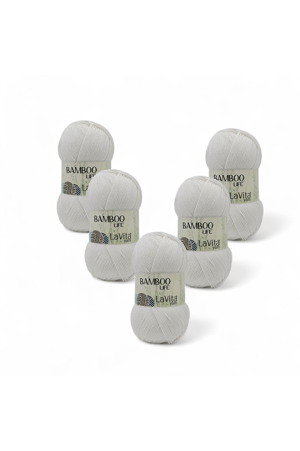 Bamboo Life El Örgü İpi %50 Bambu %50 Akrilik 500gr 5 ADET (1002 OPTİK)