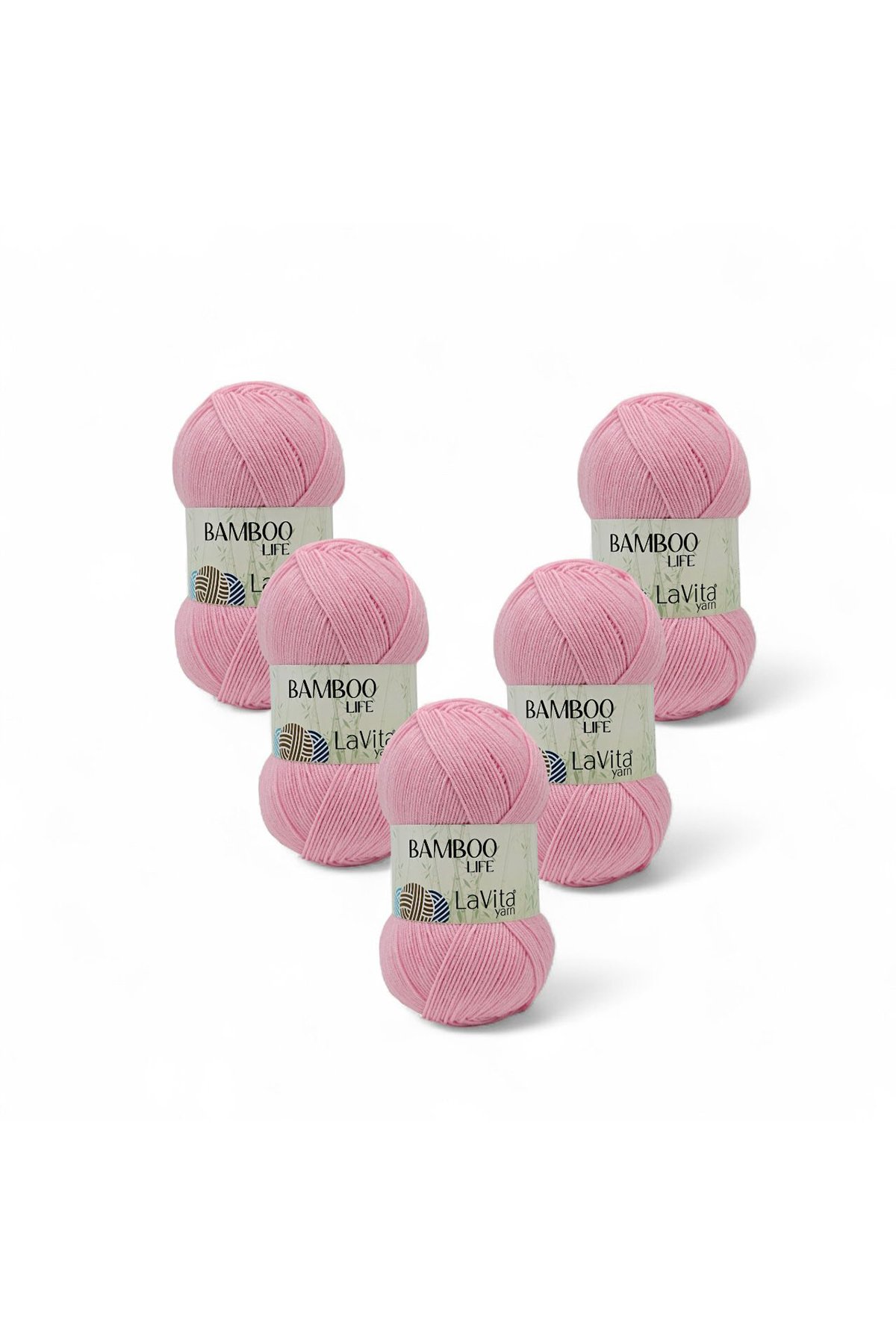 Bamboo Life El Örgü İpi %50 Bambu %50 Akrilik 500gr 5 ADET (4109 BEBE PEMBE)