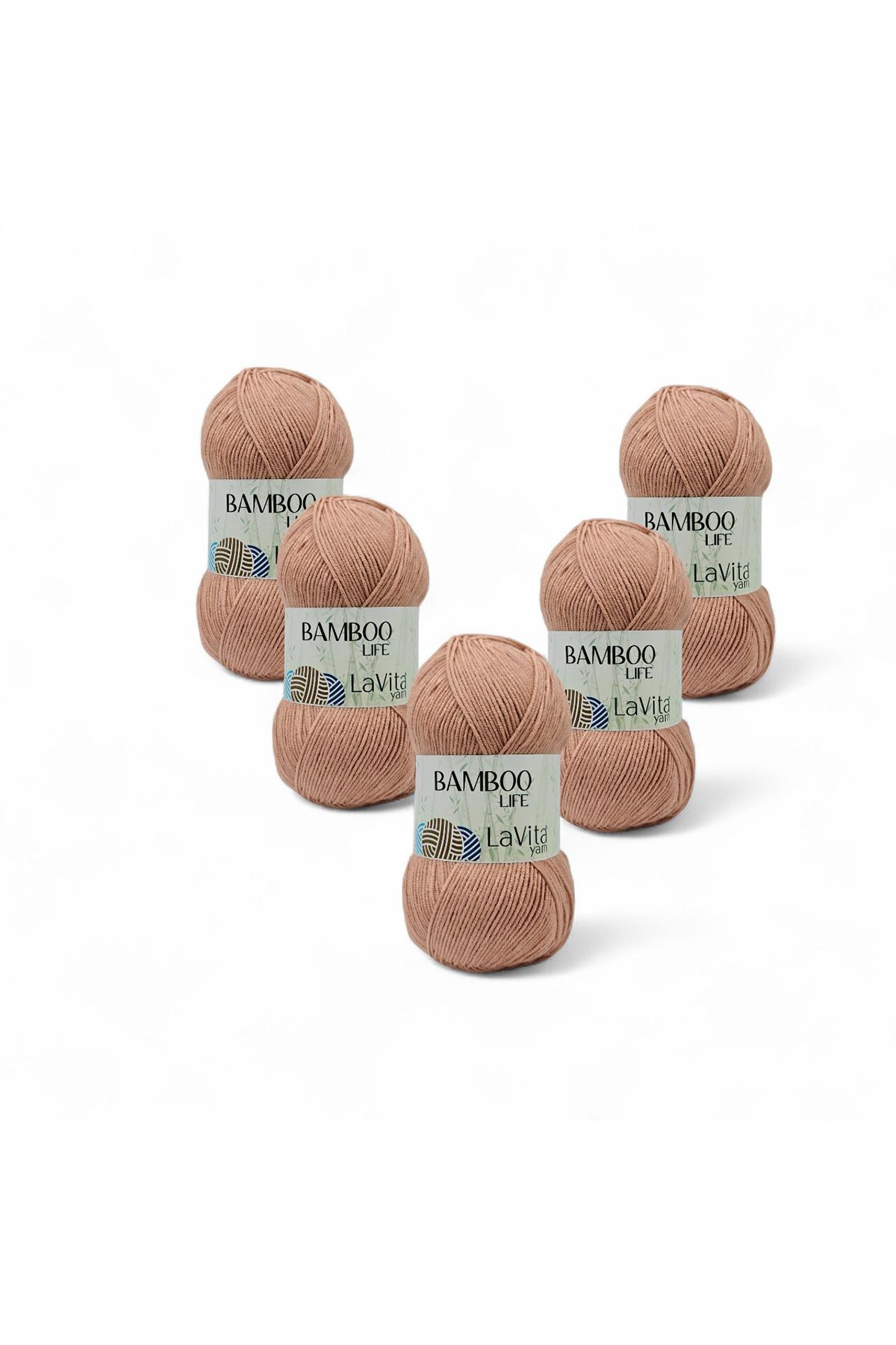 Bamboo Life El Örgü İpi %50 Bambu %50 Akrilik 500gr 5 ADET (4009 KOYU SOMON)