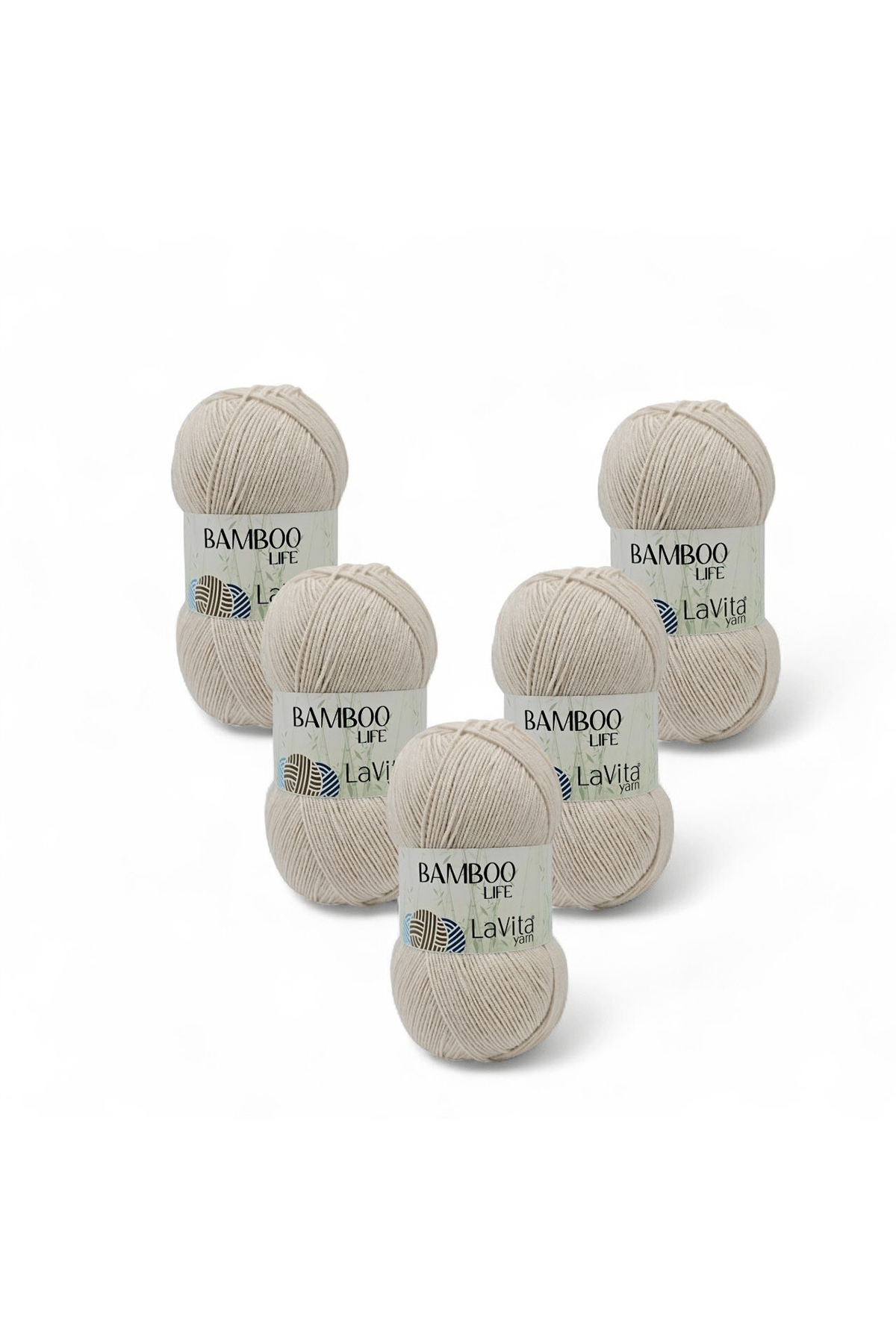 Bamboo Life El Örgü Ipi %50 Bambu %50 Akrilik 500gr 5 Adet (1066 KREM)