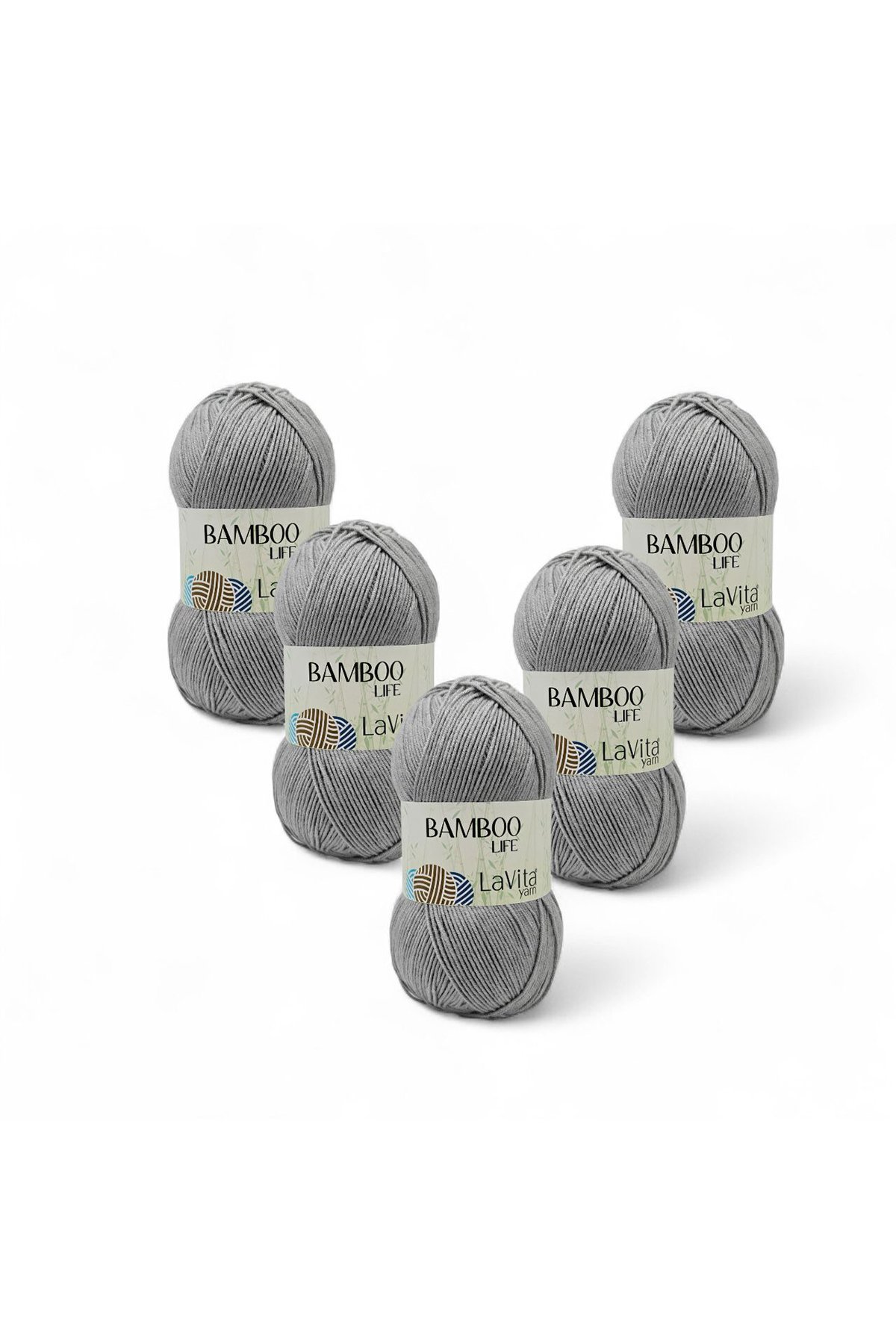 Bamboo Life El Örgü İpi %50 Bambu %50 Akrilik 500gr 5 ADET (6041 GRİ)