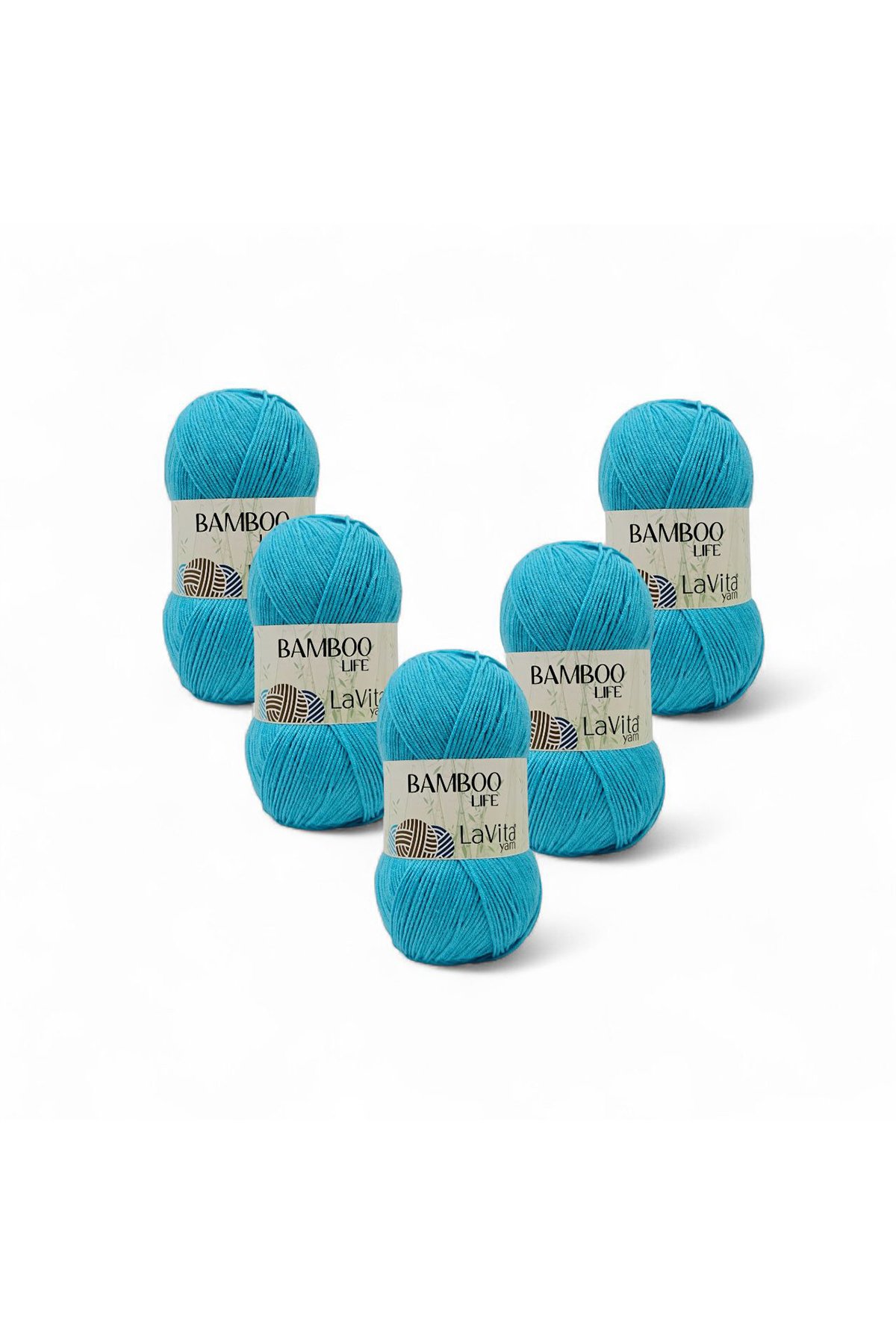 Bamboo Life El Örgü Ipi %50 Bambu %50 Akrilik 500gr 5 Adet (5317 TURKUAZ)