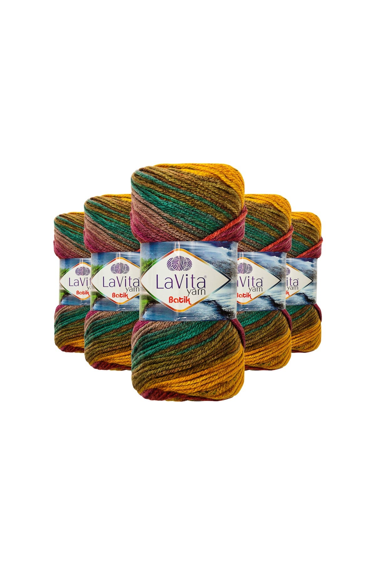 Batik El Örgü İpi %100 Akrilik 500gr 5 ADET (DG10 VİYANA)