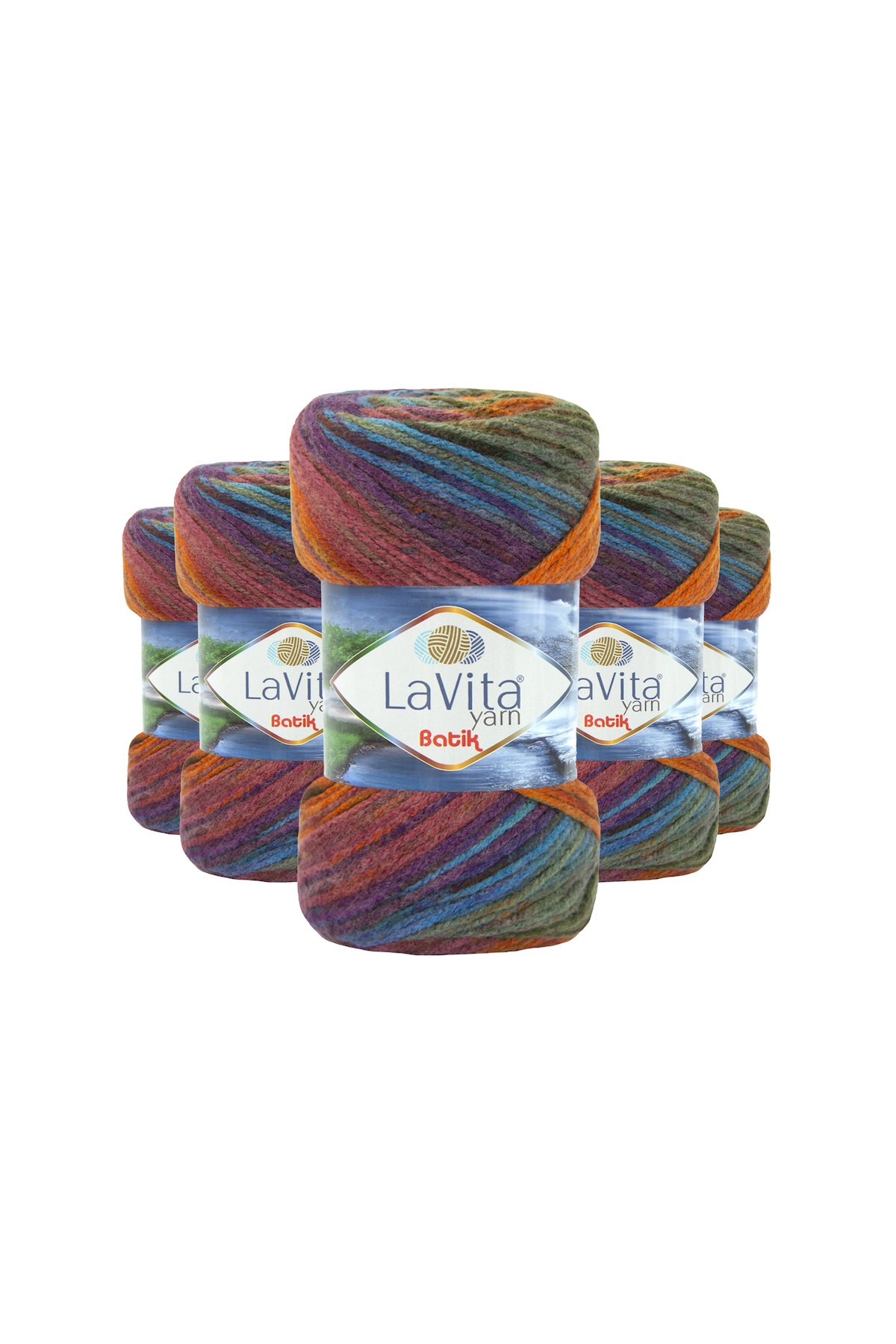 Batik El Örgü İpi %100 Akrilik 500gr 5 ADET (DG17 FULYA)