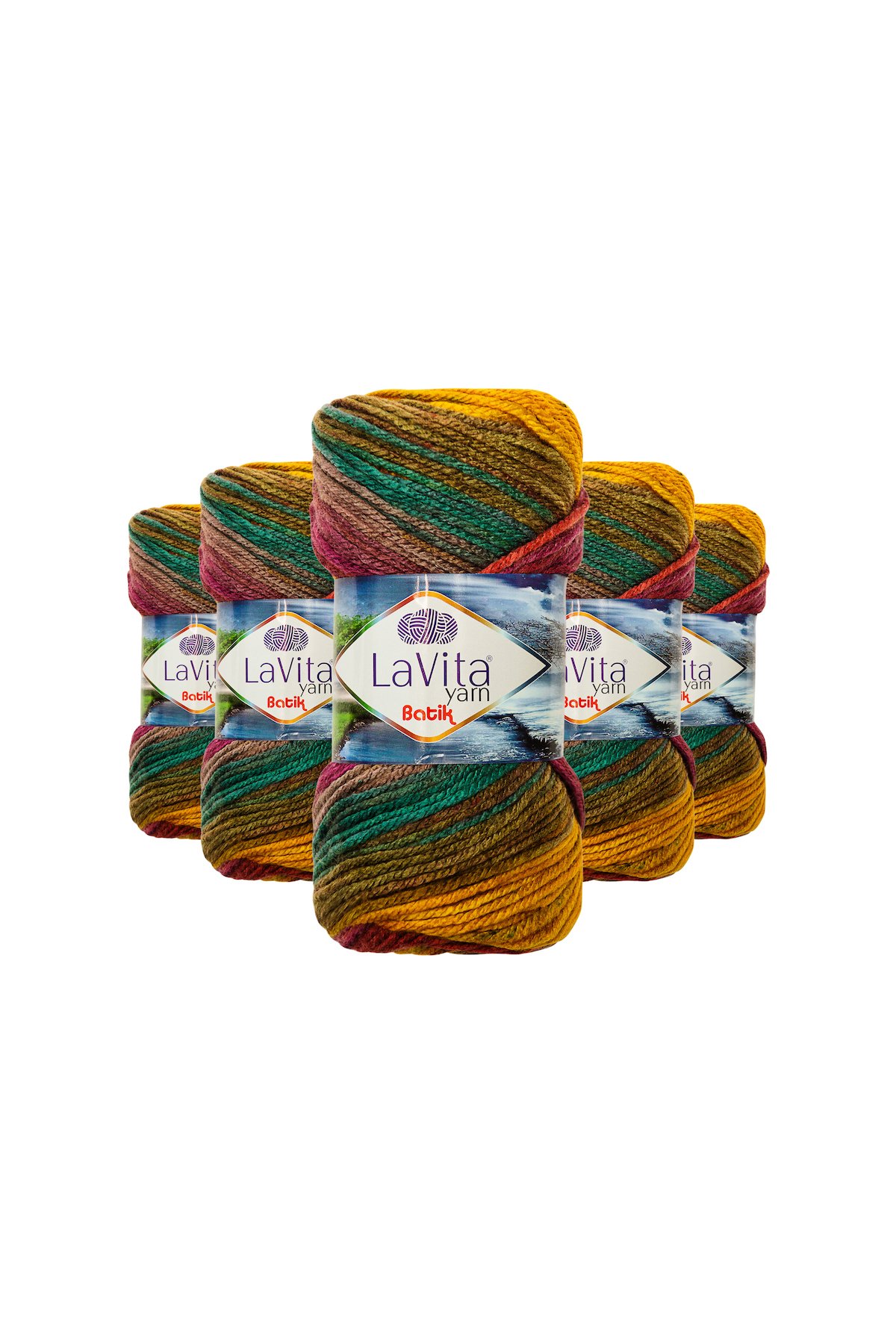 Batik El Örgü İpi %100 Akrilik 500gr 5 ADET (DG10 VİYANA)