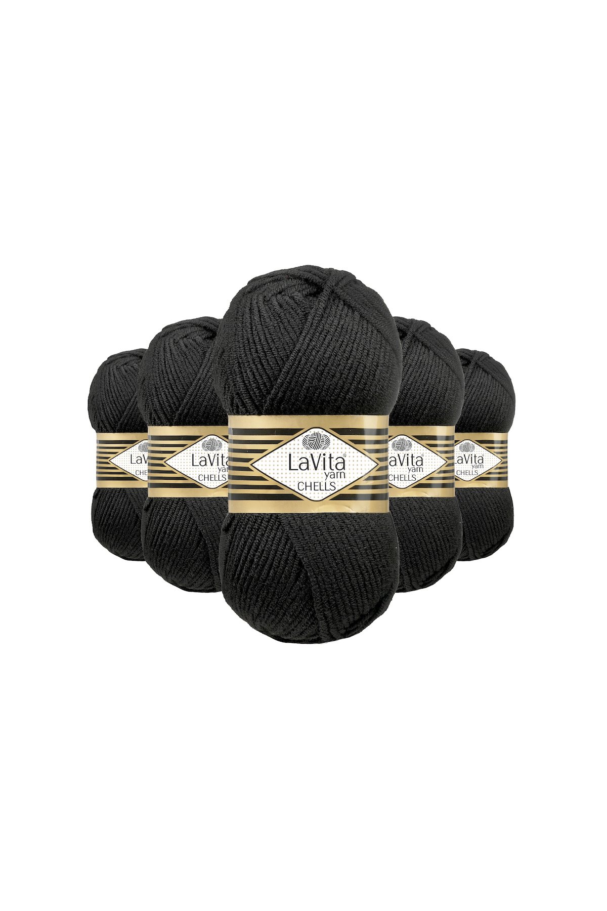 Chells El Örgü İpi %100 Akrilik 500gr 5 ADET (9500 SİYAH)