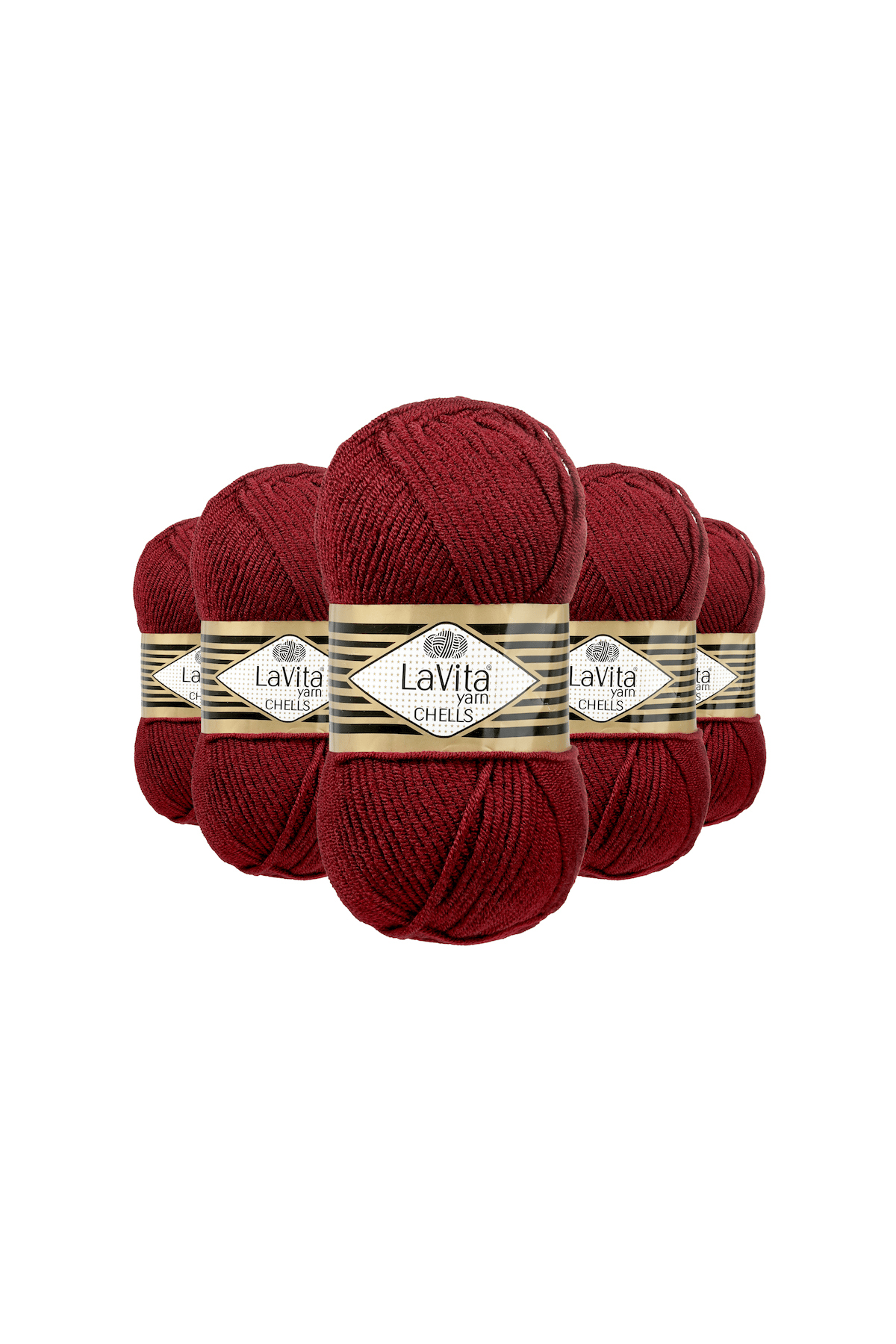 Chells El Örgü İpi %100 Akrilik 500gr 5 ADET (9572 BORDO)