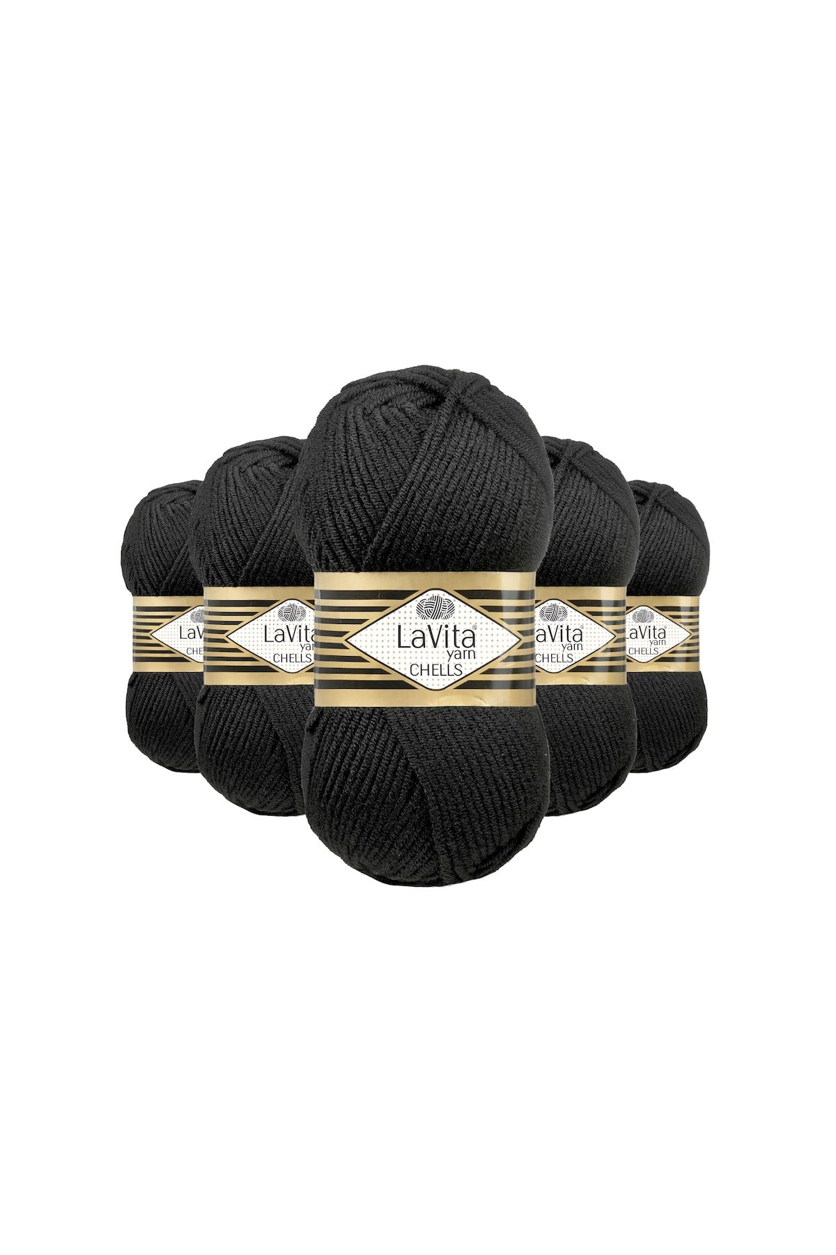 Chells El Örgü İpi %100 Akrilik 500gr 5 ADET (9500 SİYAH)