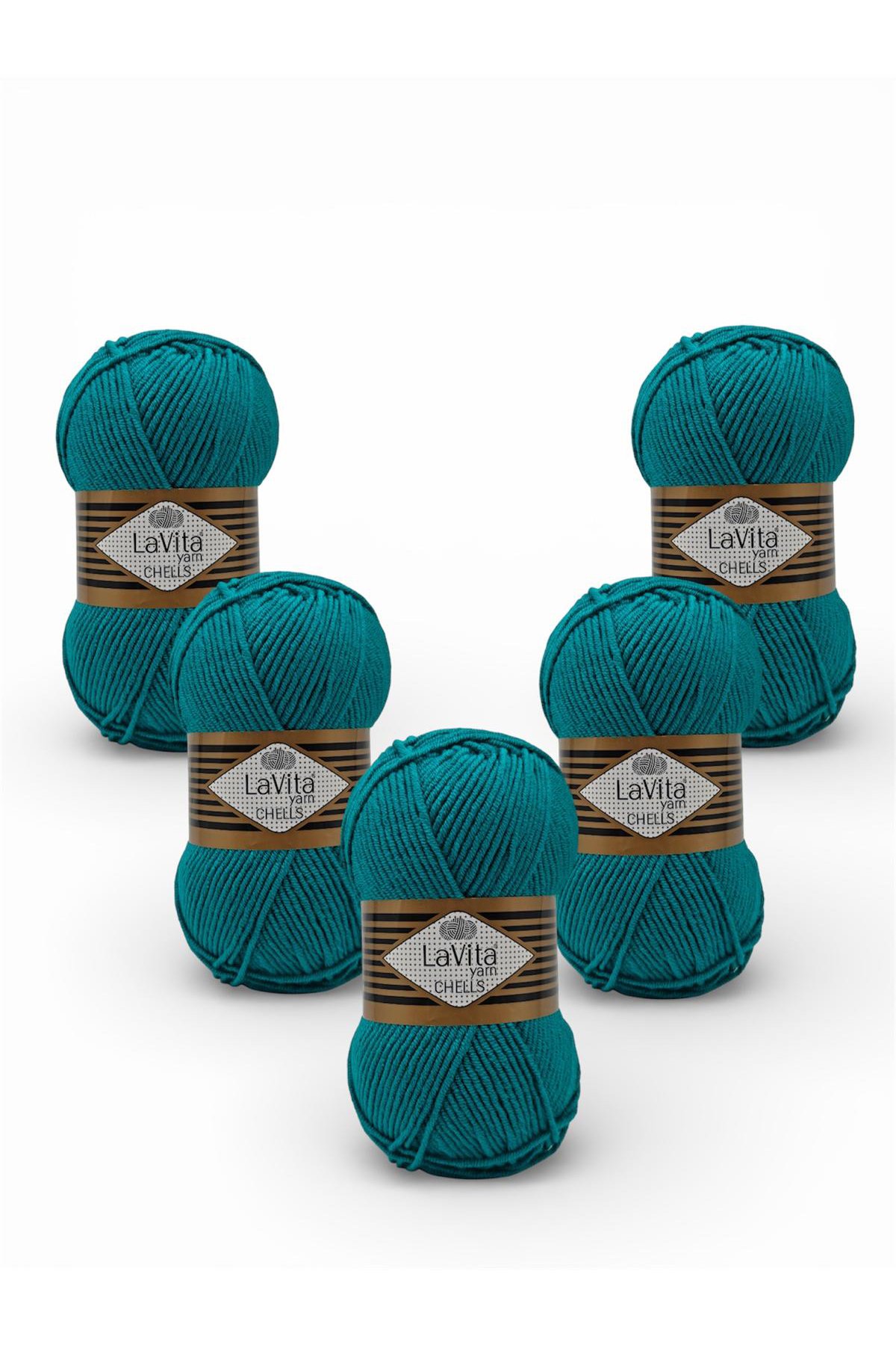 Chells El Örgü İpi %100 Akrilik 500gr 5 ADET (9606 YEŞİL)