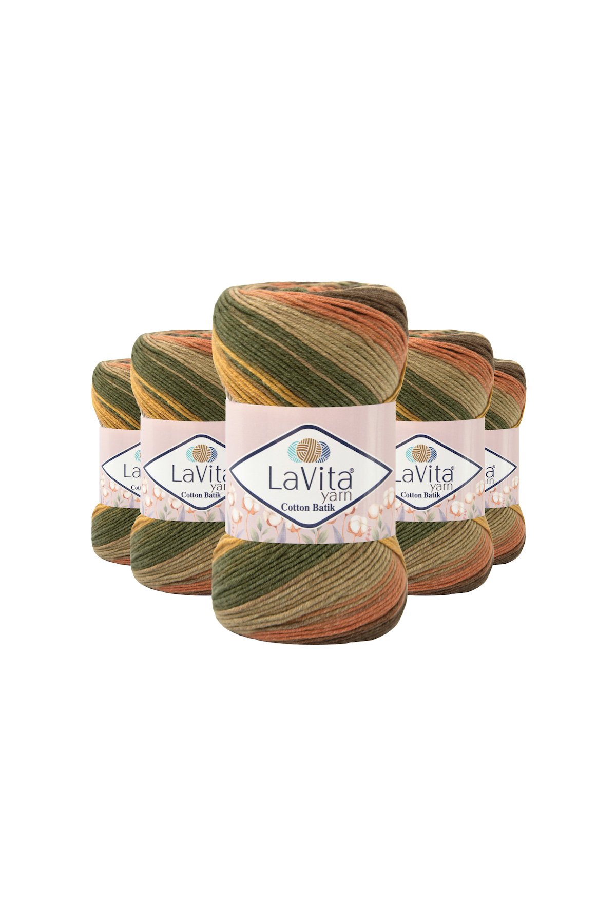 Cotton Batik El Örgü İpi %60 Pamuk %40 Akrilik 500gr 5 ADET (CB07 SKULENT)