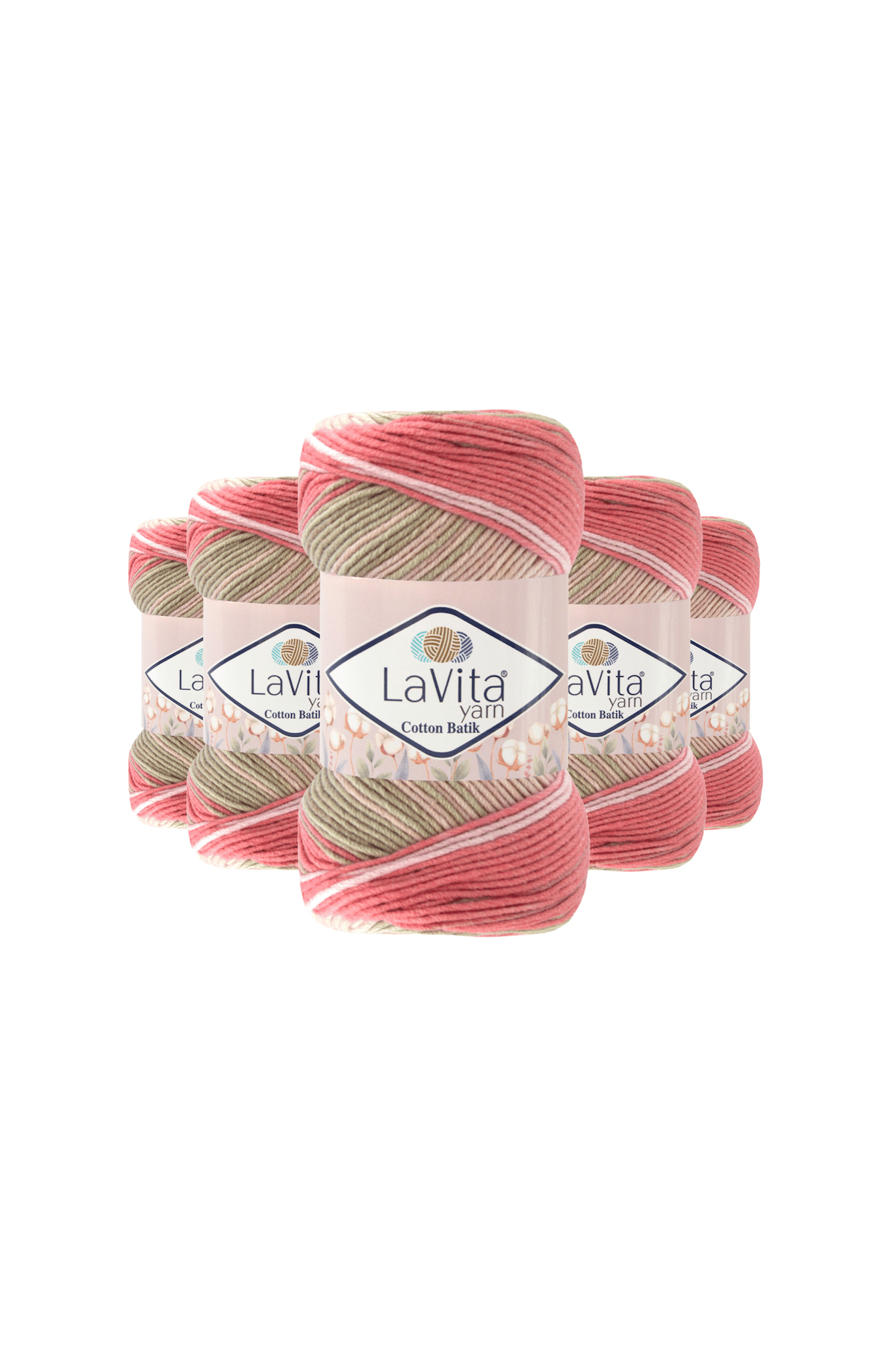 Cotton Batik El Örgü İpi %60 Pamuk %40 Akrilik 500gr 5 ADET (CB16 BAHAR)