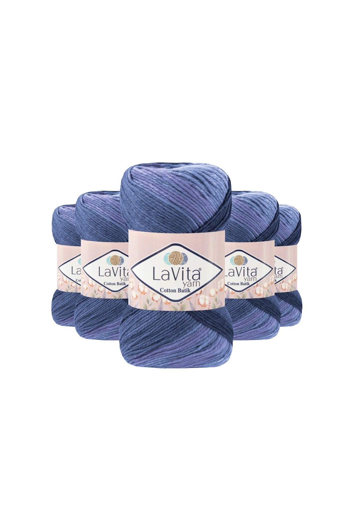 Cotton Batik El Örgü İpi %60 Pamuk %40 Akrilik 500gr 5 ADET (CB15 REYHAN)
