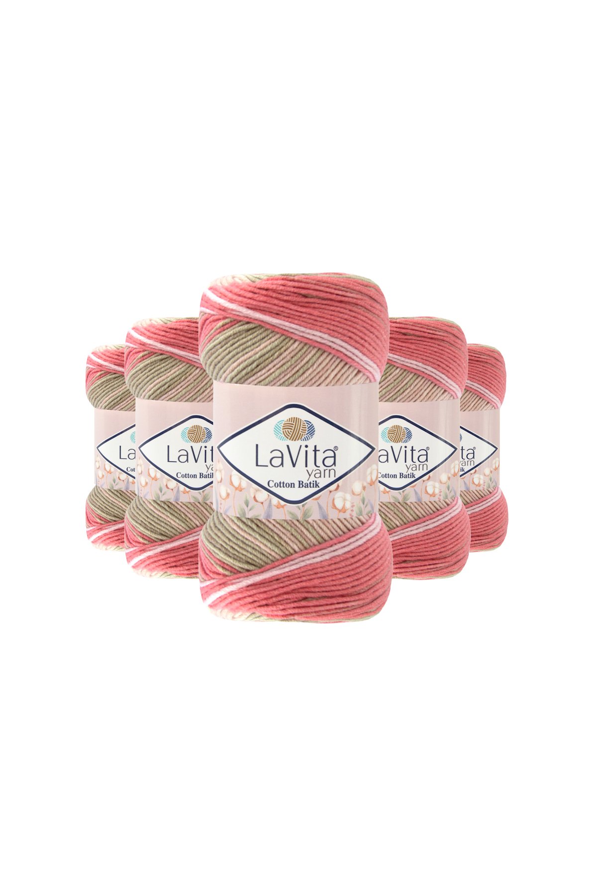 Cotton Batik El Örgü İpi %60 Pamuk %40 Akrilik 500gr 5 ADET (CB16 BAHAR)