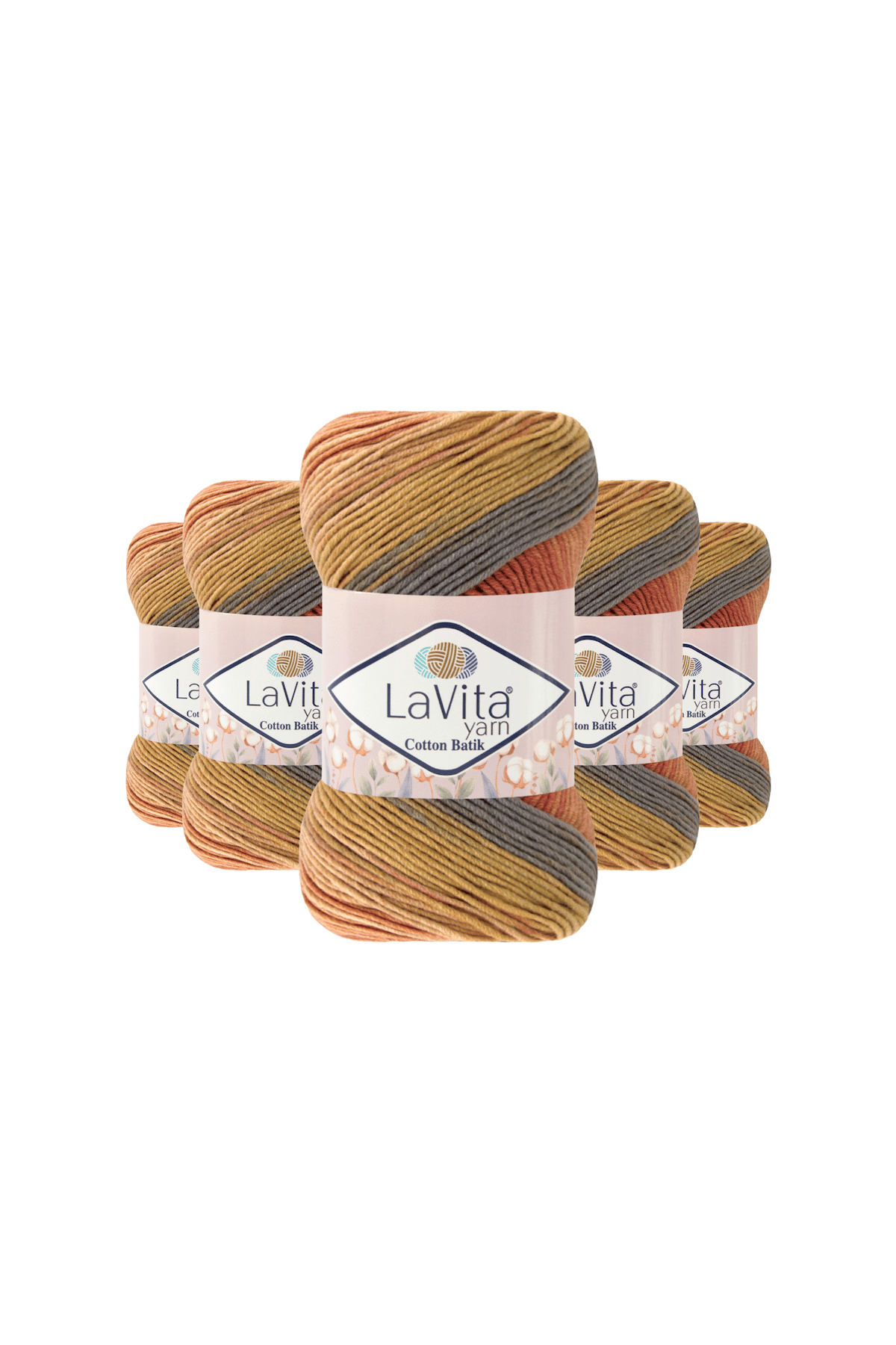 Cotton Batik El Örgü İpi %60 Pamuk %40 Akrilik 500gr 5 ADET (CB12 TURNA)