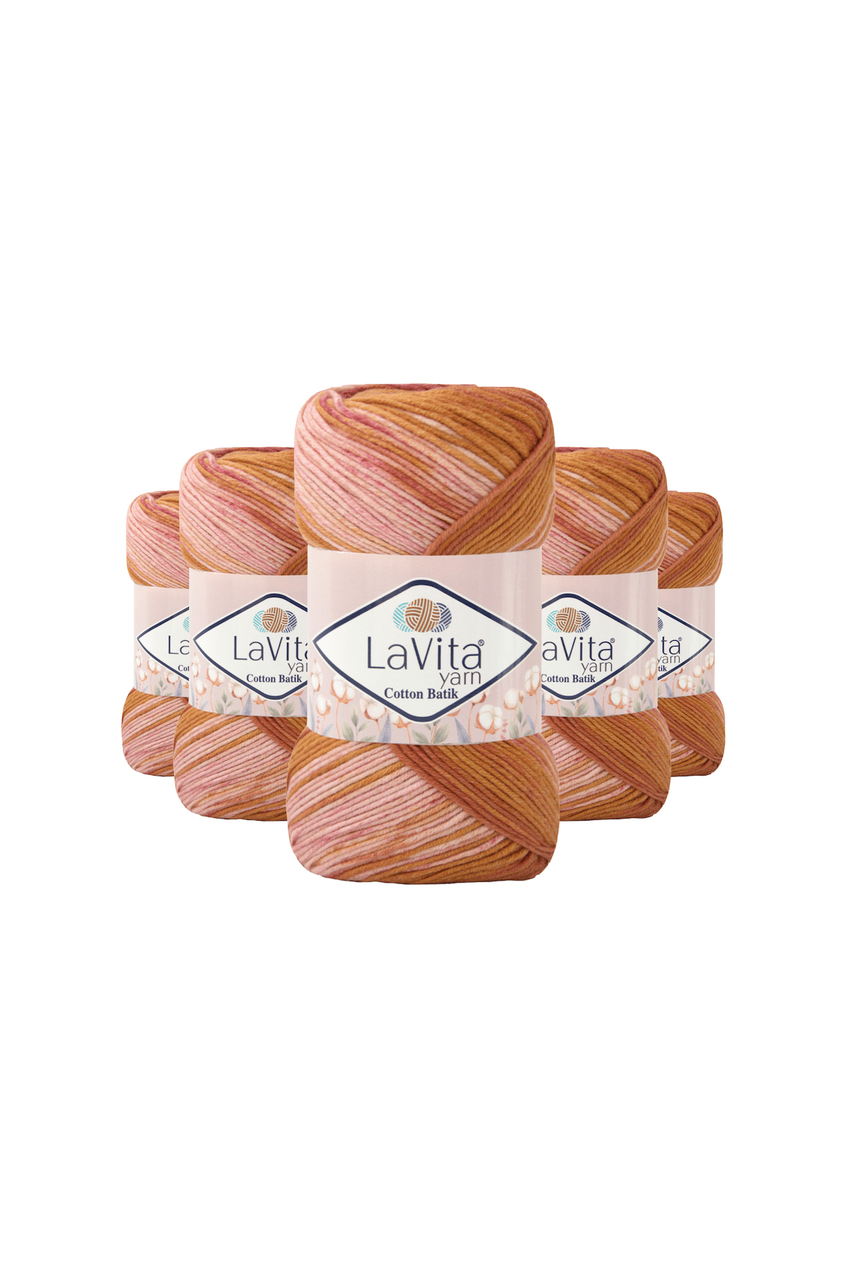 Cotton Batik El Örgü İpi %60 Pamuk %40 Akrilik 500gr 5 ADET (CB05 LADEN)