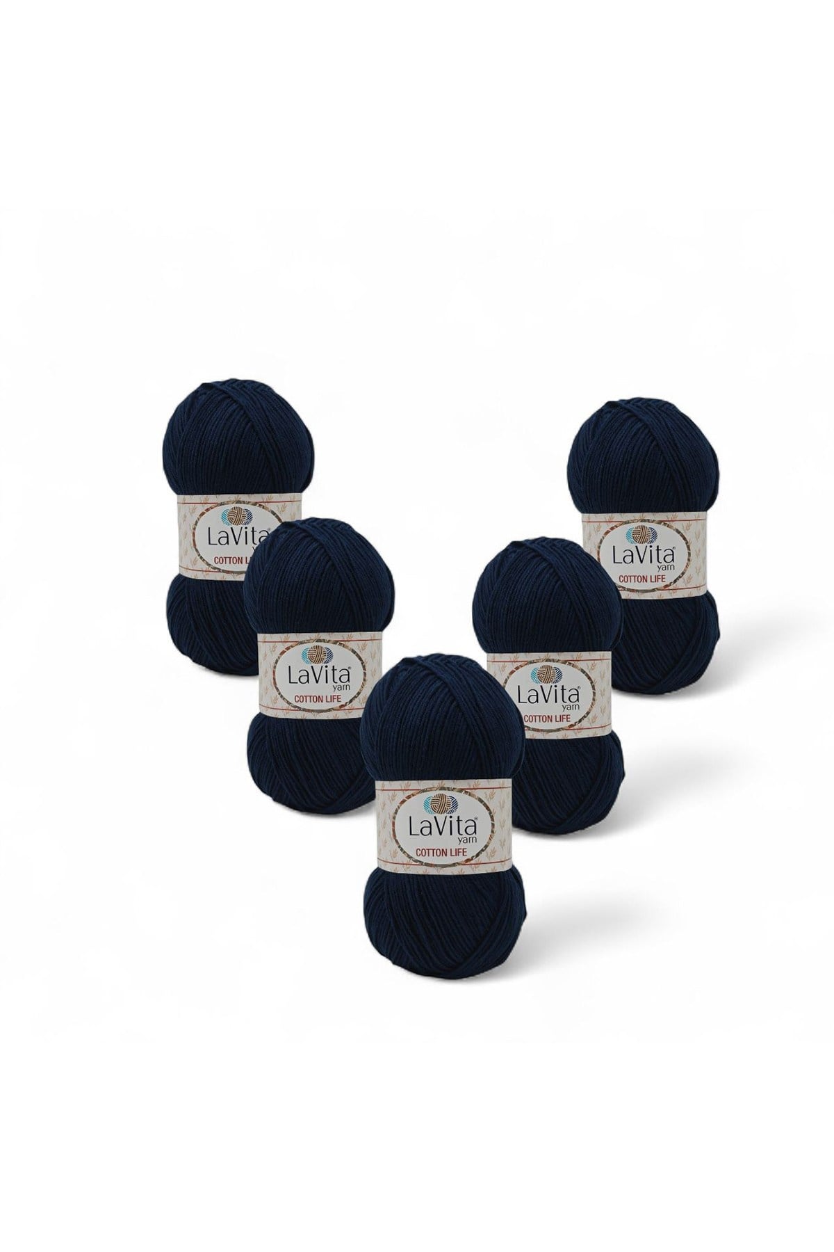 Cotton Life El Örgü İpi %50 Pamuk %50 Akrilik 500gr 5 ADET (5321 KOYU LACİVERT)