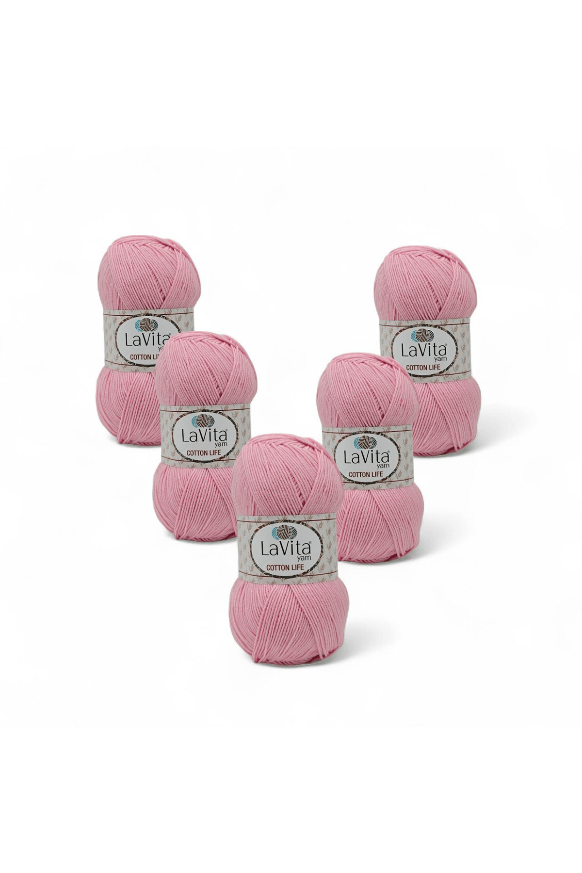 Cotton Life El Örgü İpi %50 Pamuk %50 Akrilik 500gr 5 ADET (4109 BEBE PEMBE)