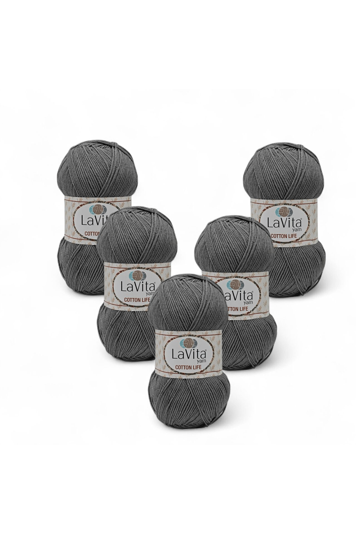 Cotton Life El Örgü İpi %50 Pamuk %50 Akrilik 500gr 5 ADET (6042 FÜME)