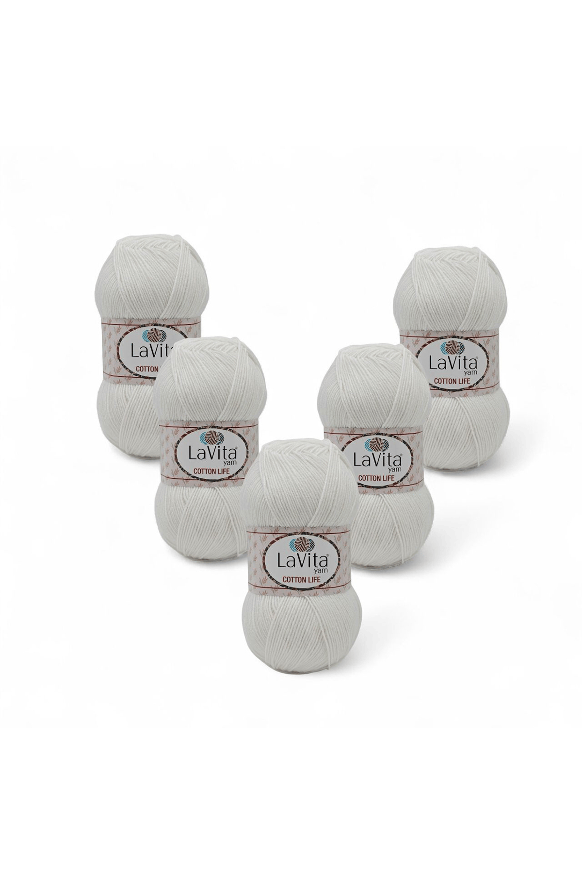 Cotton Life El Örgü İpi %50 Pamuk %50 Akrilik 500gr 5 ADET (1002 OPTİK)