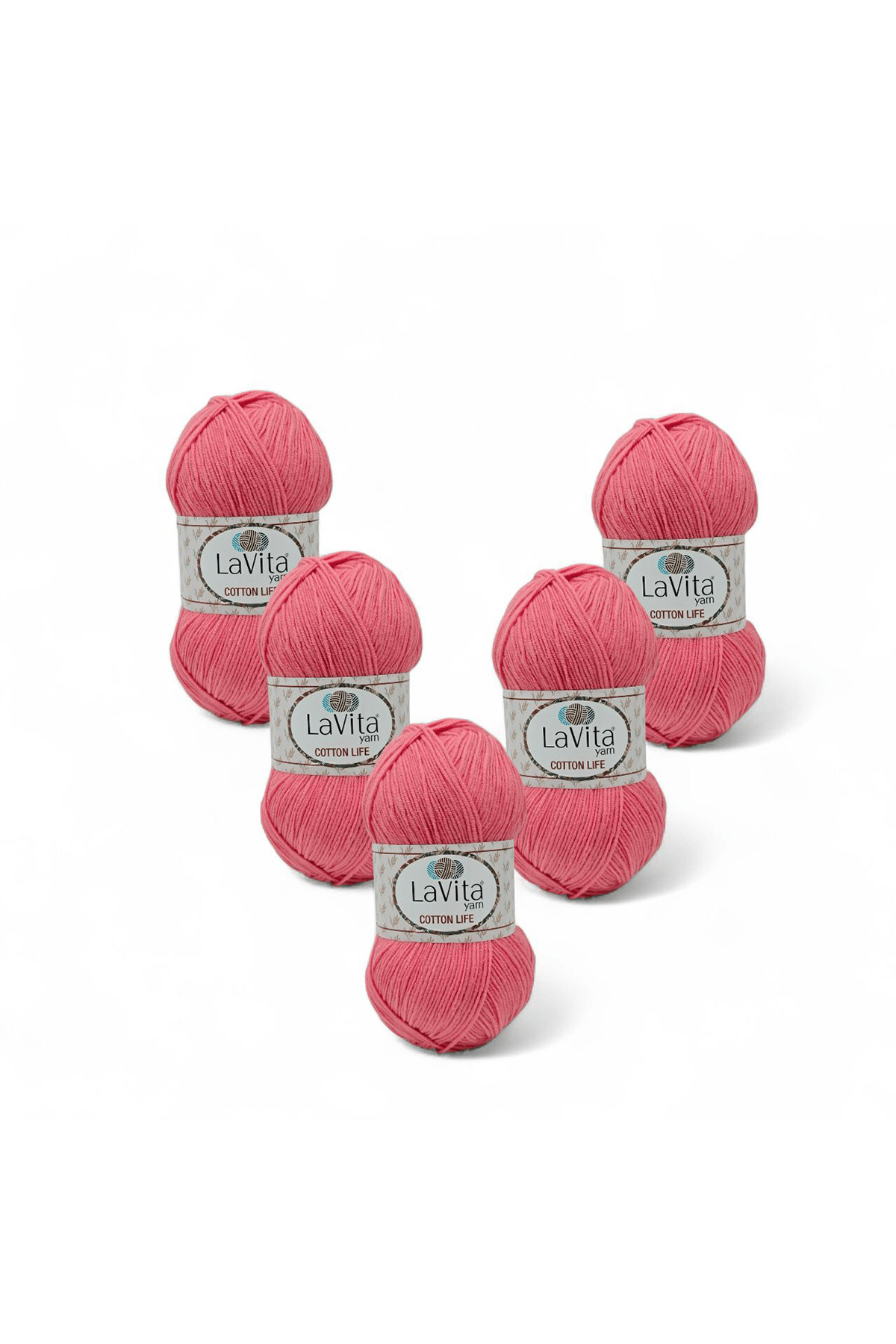 Cotton Life El Örgü İpi %50 Pamuk %50 Akrilik 500gr 5 ADET (4110 ŞEKER PEMBE)