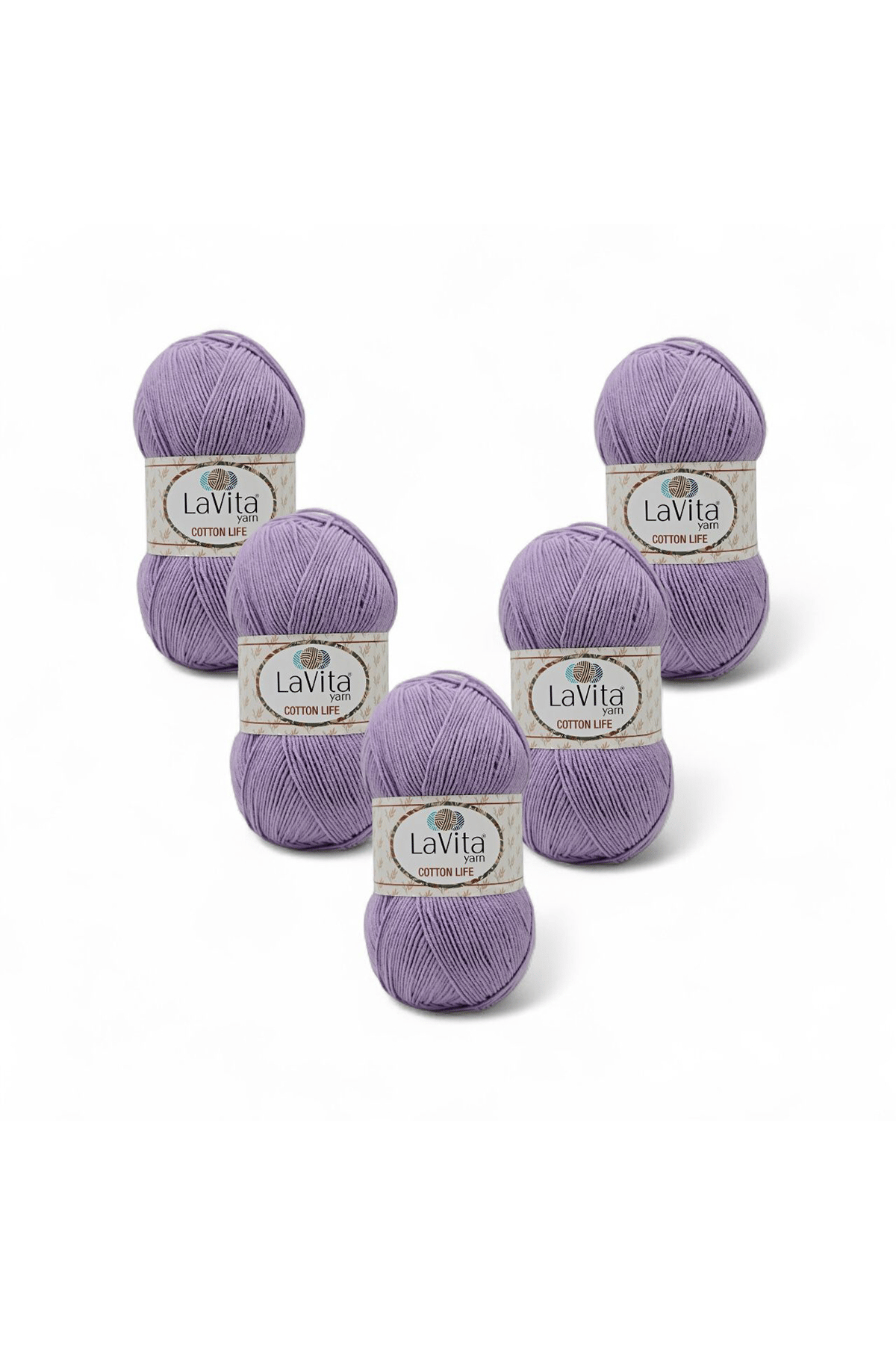 Cotton Life El Örgü İpi %50 Pamuk %50 Akrilik 500gr 5 ADET (4163 LİLA)