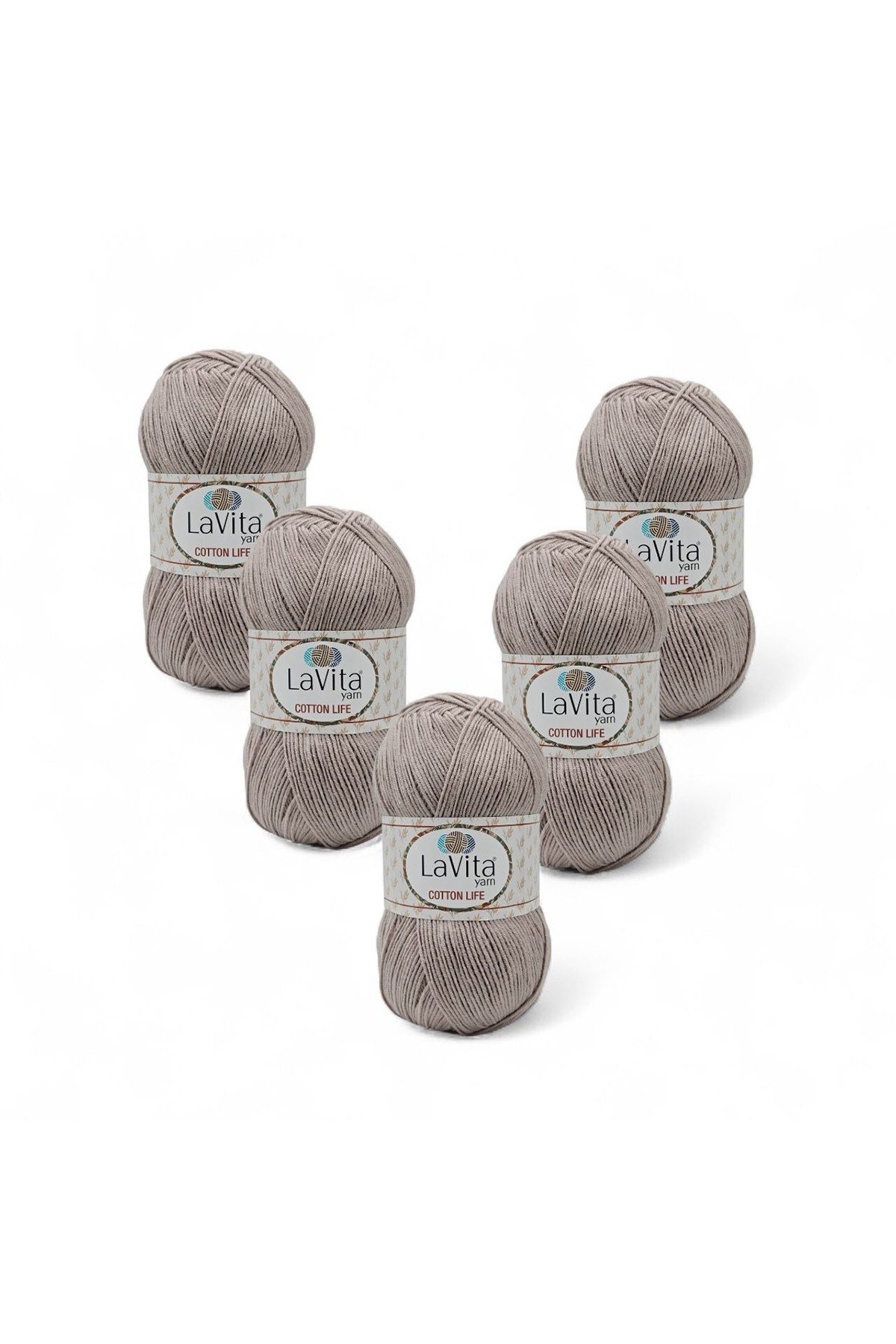 Cotton Life El Örgü İpi %50 Pamuk %50 Akrilik 500gr 5 ADET (4162 LİLA GRİ)