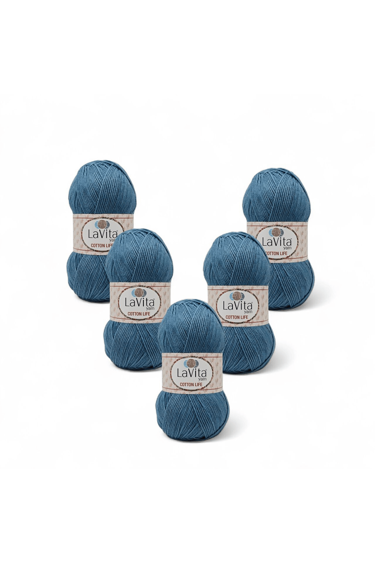 Cotton Life El Örgü İpi %50 Pamuk %50 Akrilik 500gr 5 ADET (5319 İNDİGO)