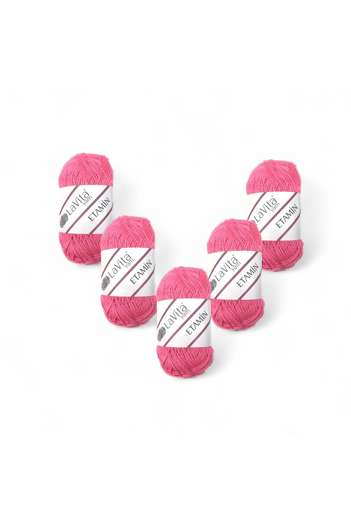 Etamin El Örgü İpi %100 Akrilik 150gr 5 ADET (0013 PEMBE)