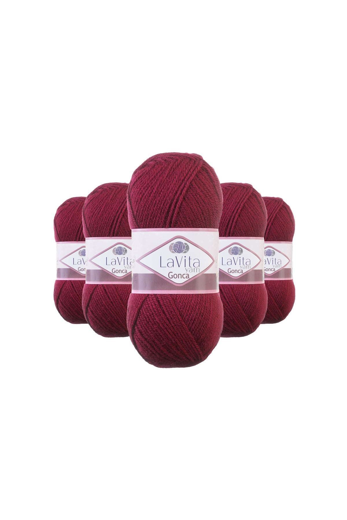 Gonca El Örgü İpi %100 Akrilik 500gr 5 ADET (3209 KOYU BORDO)