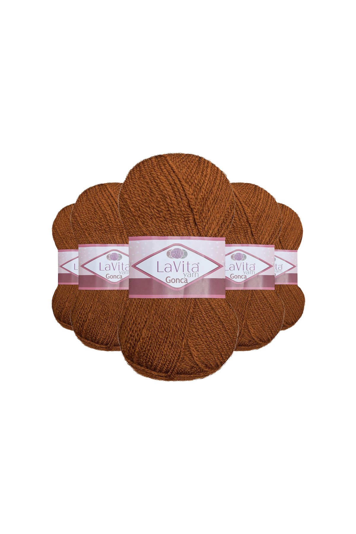 Gonca El Örgü İpi %100 Akrilik 500gr 5 ADET (7219 ÇİĞ KARAMEL)