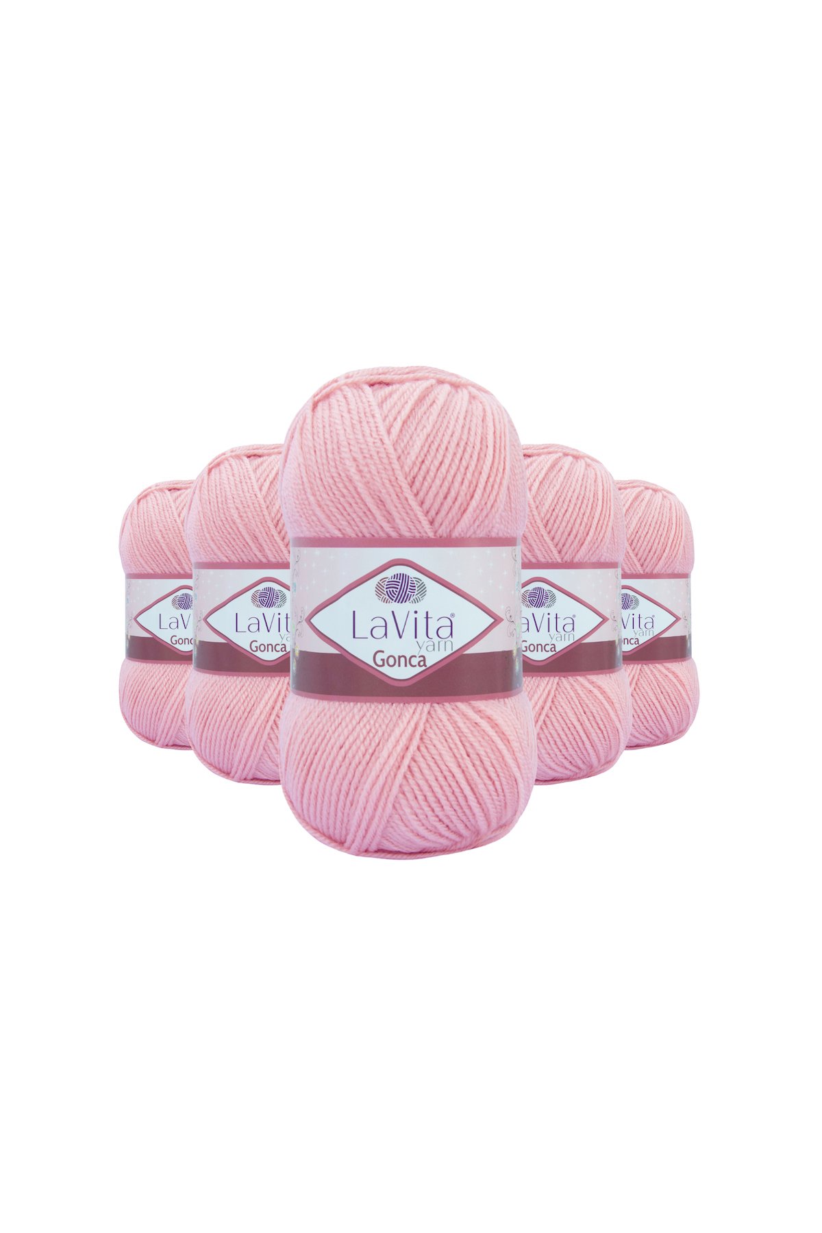 Gonca El Örgü İpi %100 Akrilik 500gr 5 ADET (4002 PEMBE)