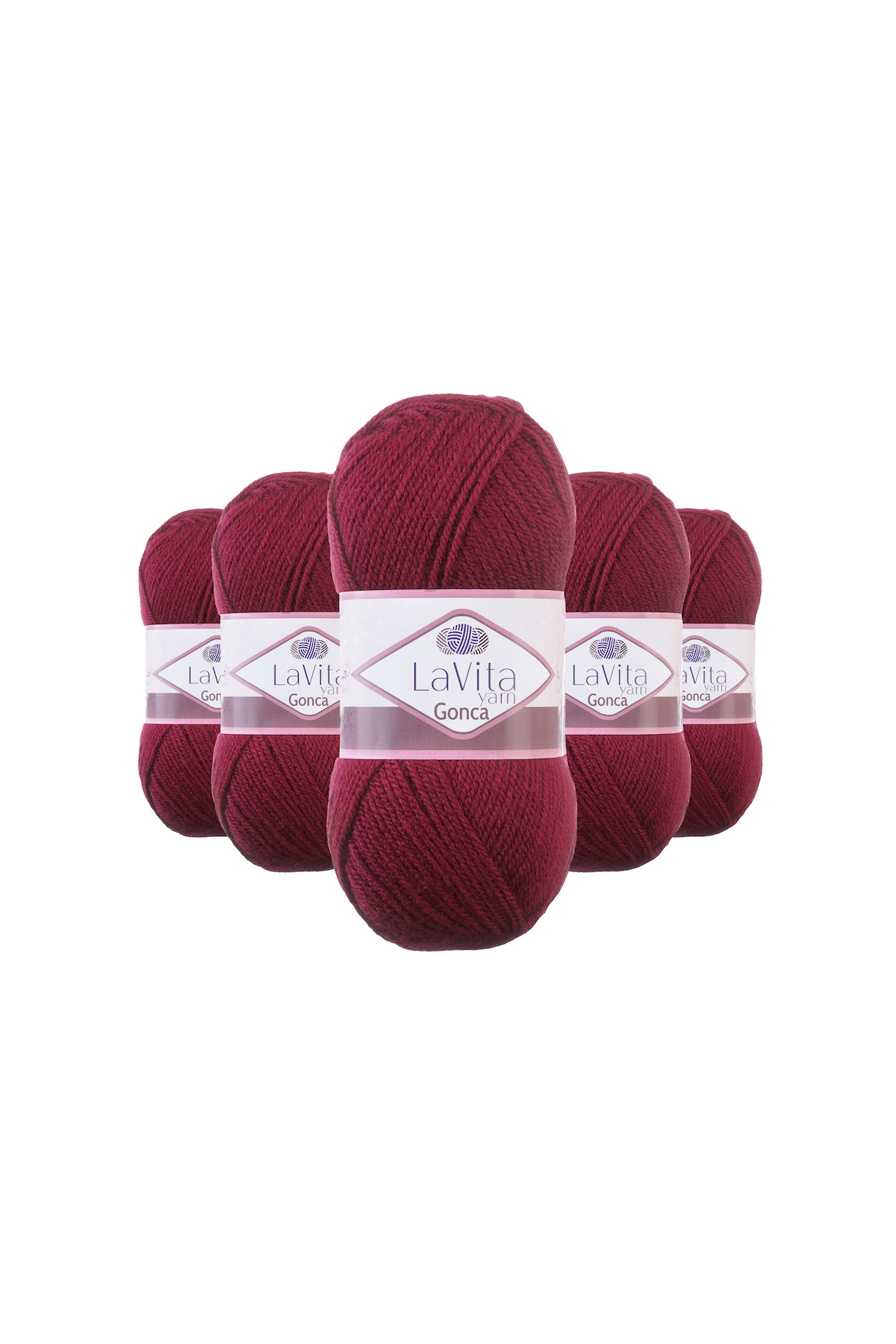 Gonca El Örgü İpi %100 Akrilik 500gr 5 ADET (3209 KOYU BORDO)
