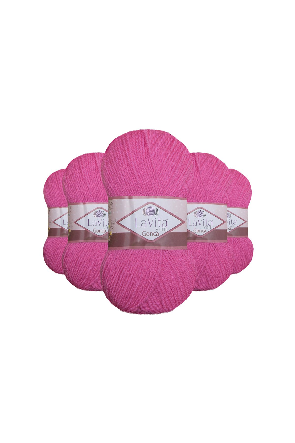 Gonca El Örgü İpi %100 Akrilik 500gr 5 ADET (4020 ORTANCA PEMBE)