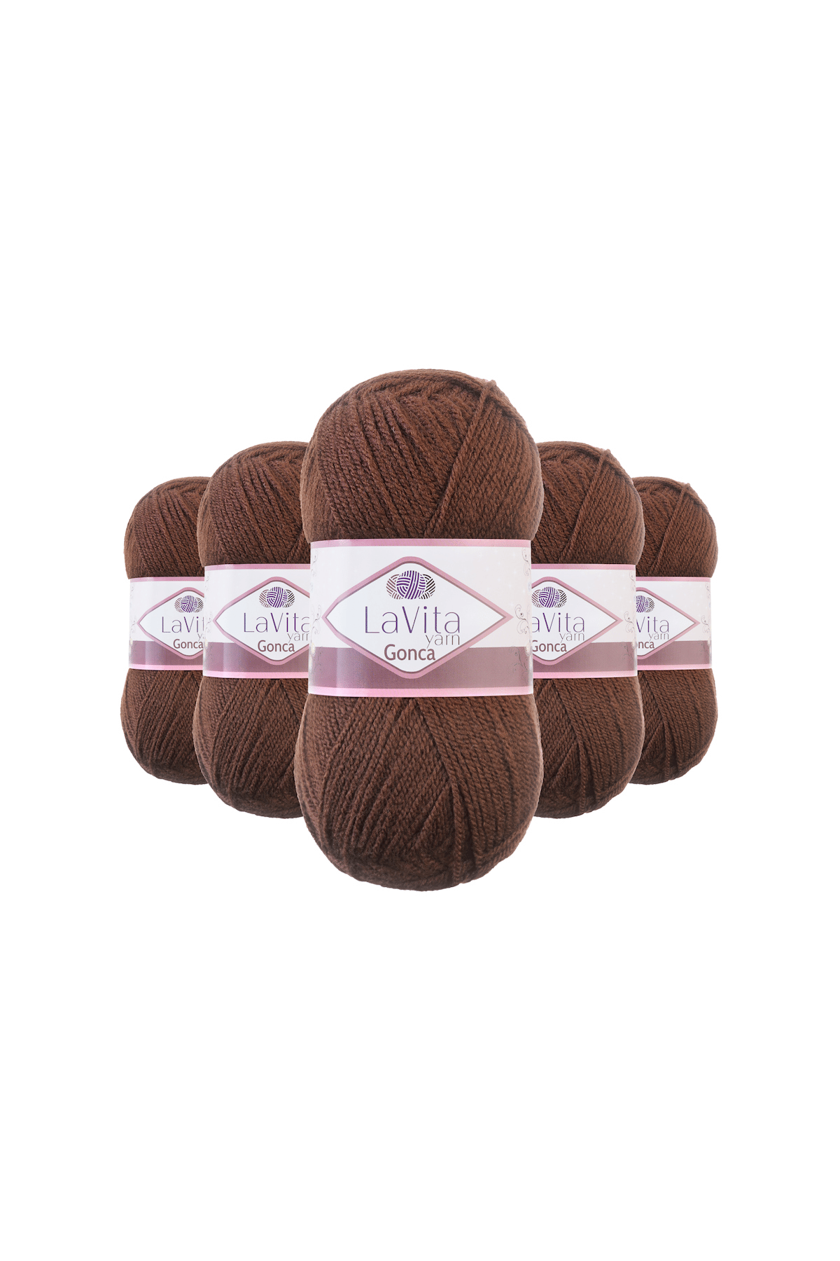 Gonca El Örgü İpi %100 Akrilik 500gr 5 ADET (7221 AĞAÇ KAHVE)