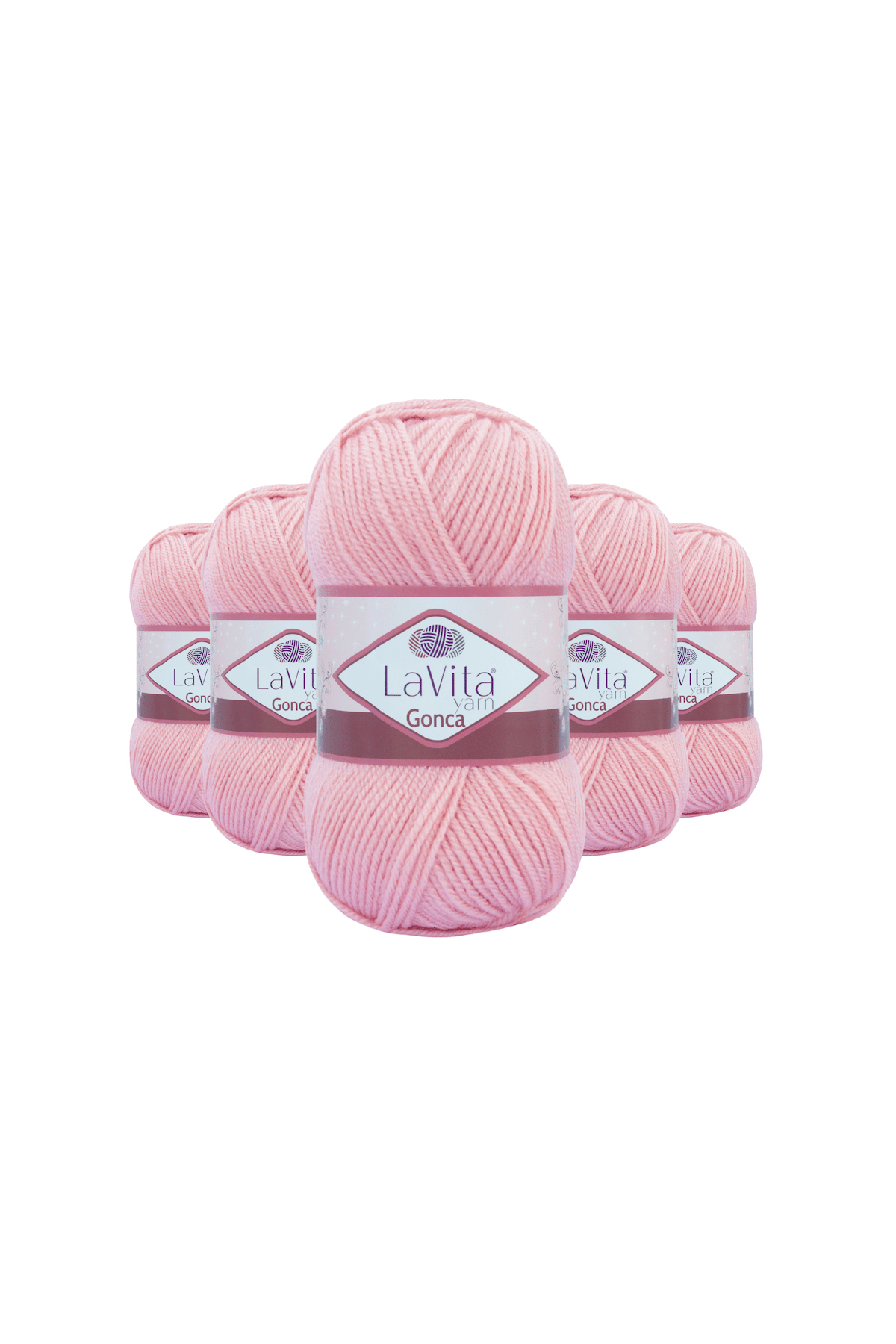 Gonca El Örgü İpi %100 Akrilik 500gr 5 ADET (4002 PEMBE)