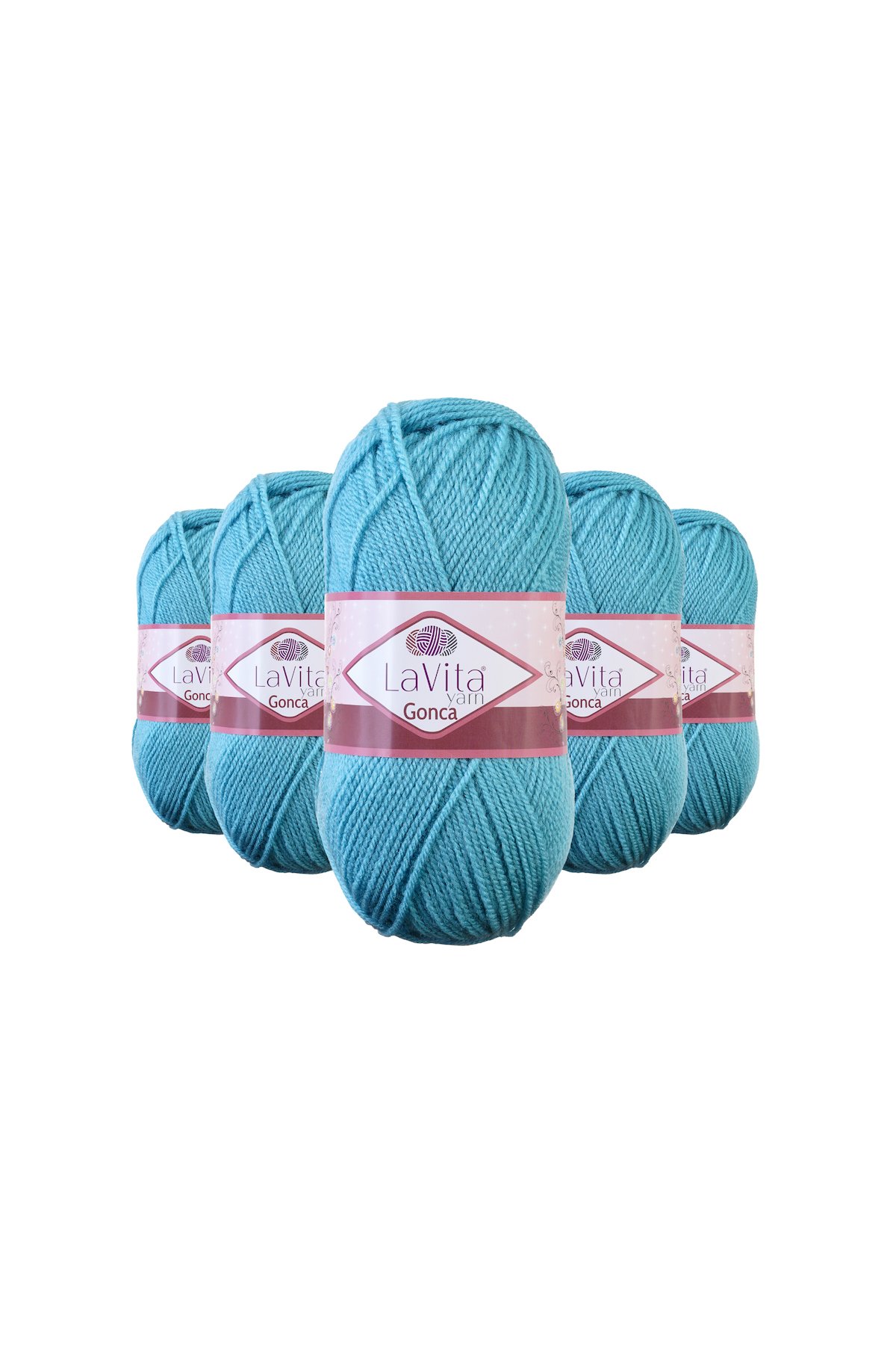 Gonca El Örgü İpi %100 Akrilik 500gr 5 ADET (5021 BEBE TURKUAZ)