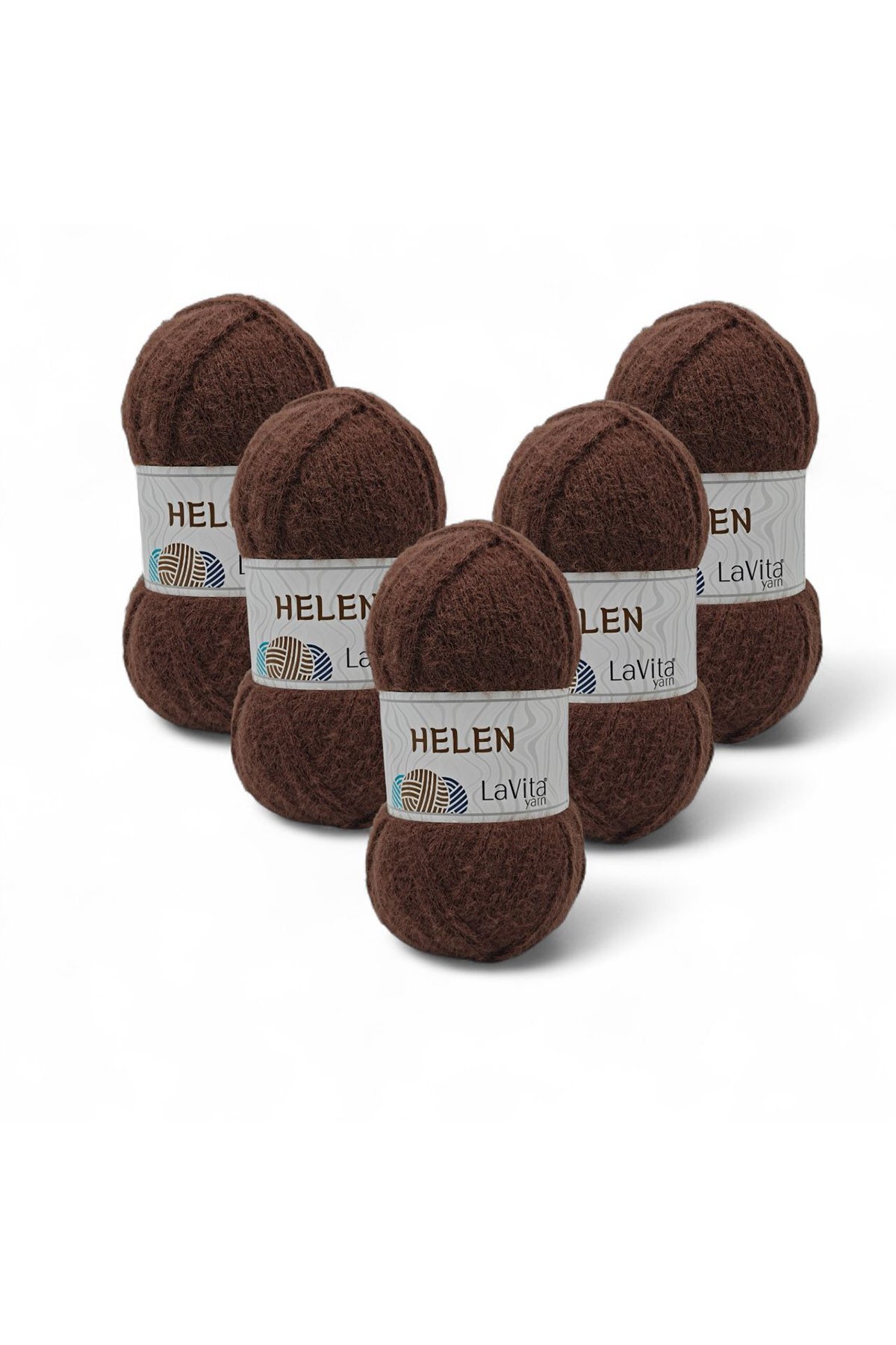 Helen El Örgü İpi %100 Exclusive Polyamid 500gr 5 ADET (9681 KAHVE)