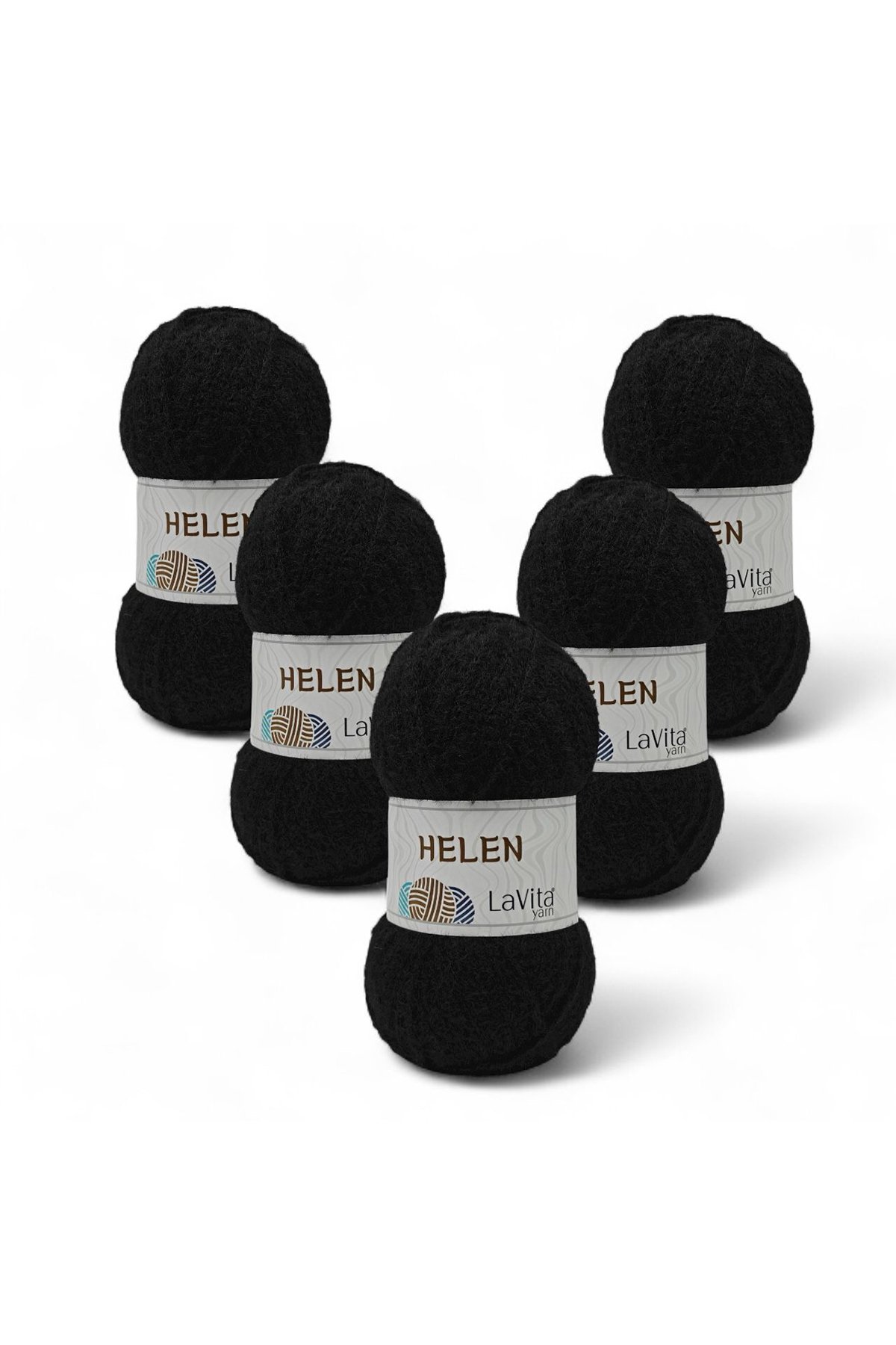 Helen El Örgü İpi %100 Exclusive Polyamid 500gr 5 ADET (9500 SİYAH)