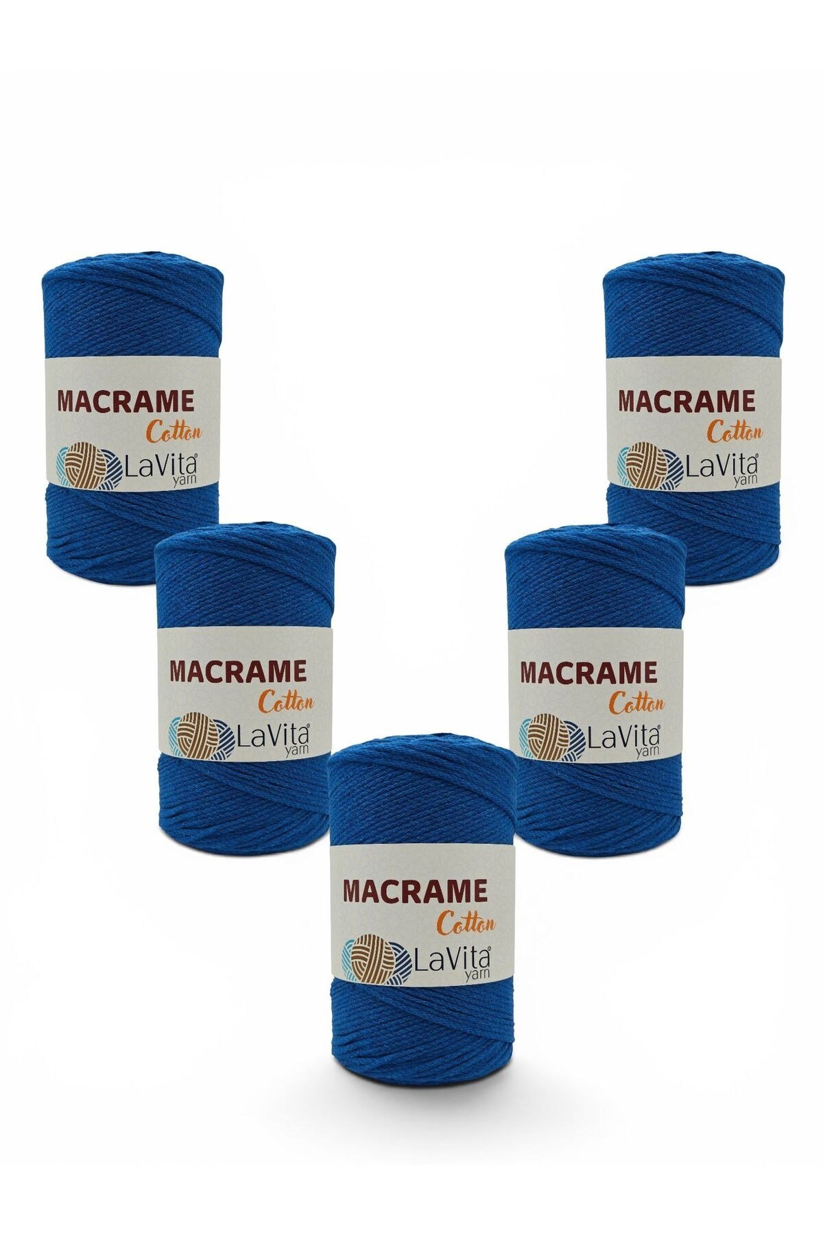 LaVita Macrame Cotton El Örgü İpi %100 Polyester 1 KİLOGRAM 4 ADET (24 SAKS)