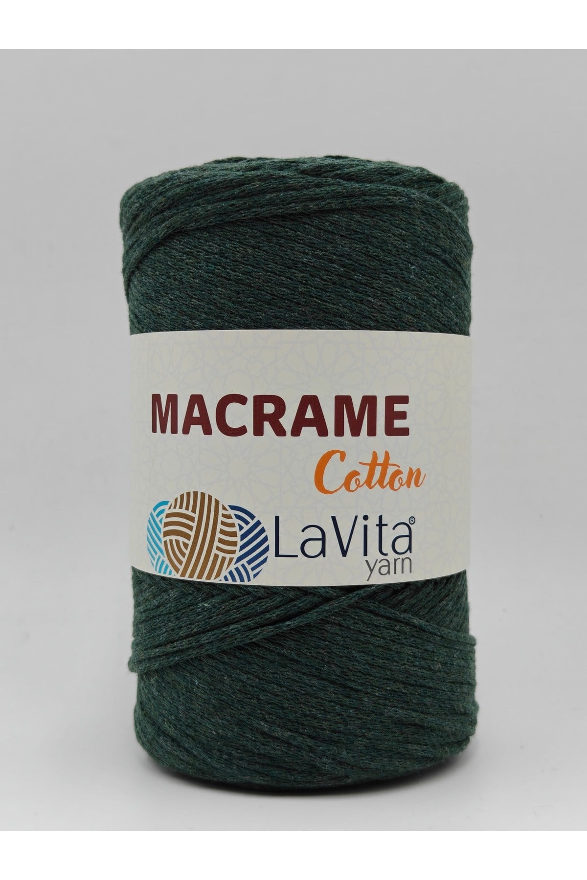 LaVita Macrame Cotton El Örgü İpi %100 Polyester 250gr (16 KOYU YEŞİL)