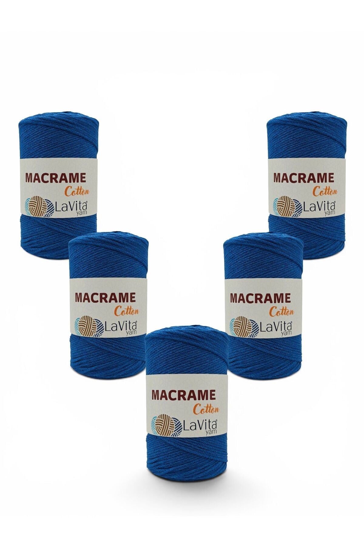 LaVita Macrame Cotton El Örgü İpi %100 Polyester 1 KİLOGRAM 4 ADET (24 SAKS)