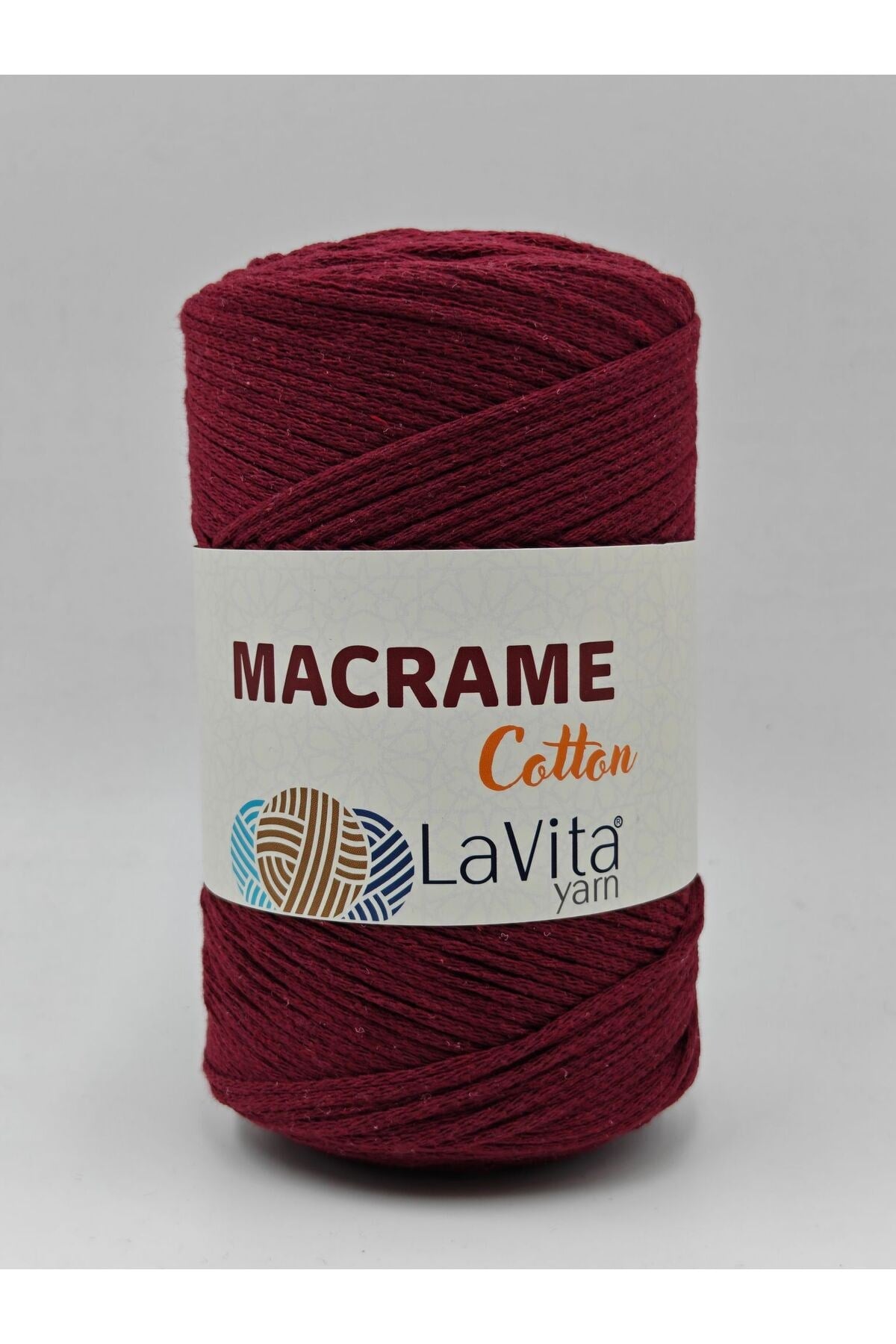 LaVita Macrame Cotton El Örgü İpi %100 Polyester 250gr (10 KOYU BORDO)