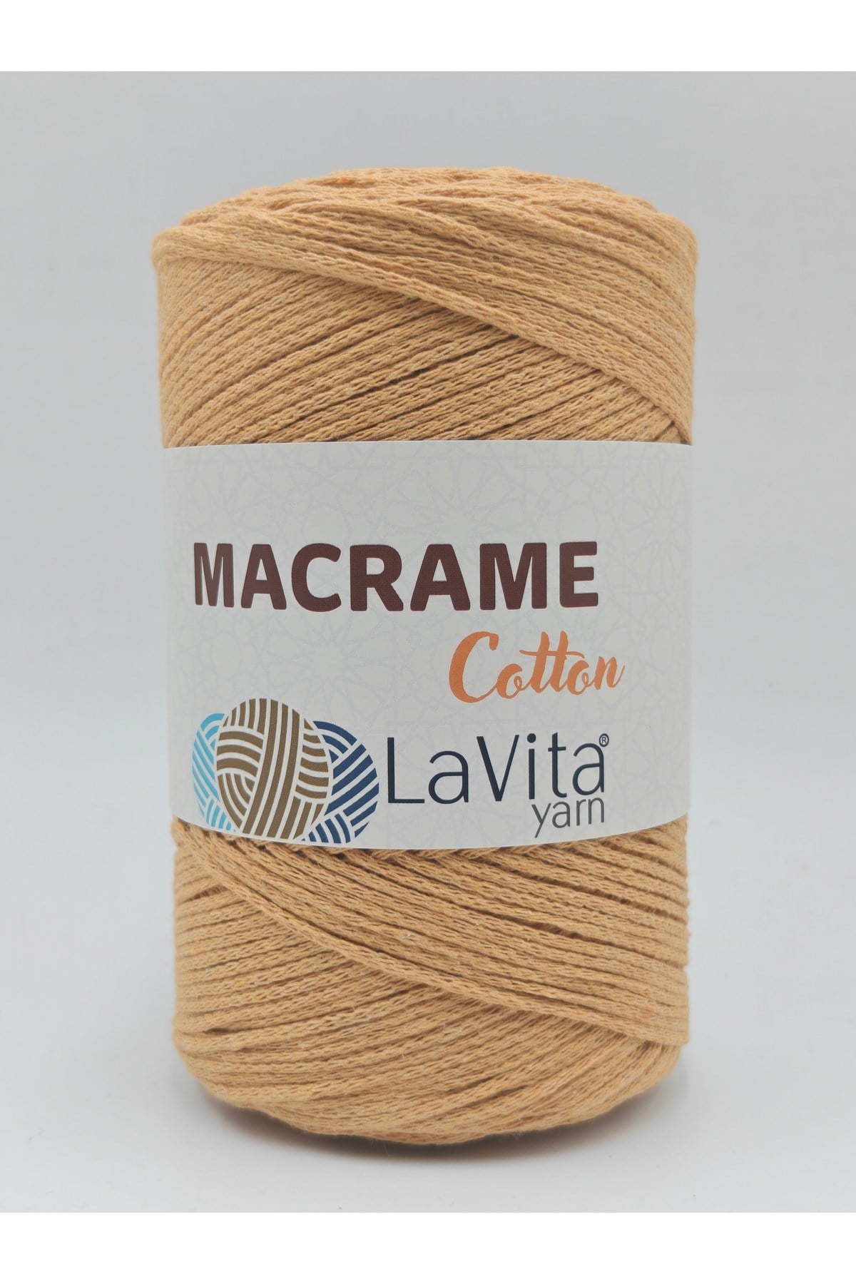 LaVita Macrame Cotton El Örgü İpi %100 Polyester 250gr (4 KOYU SARI)
