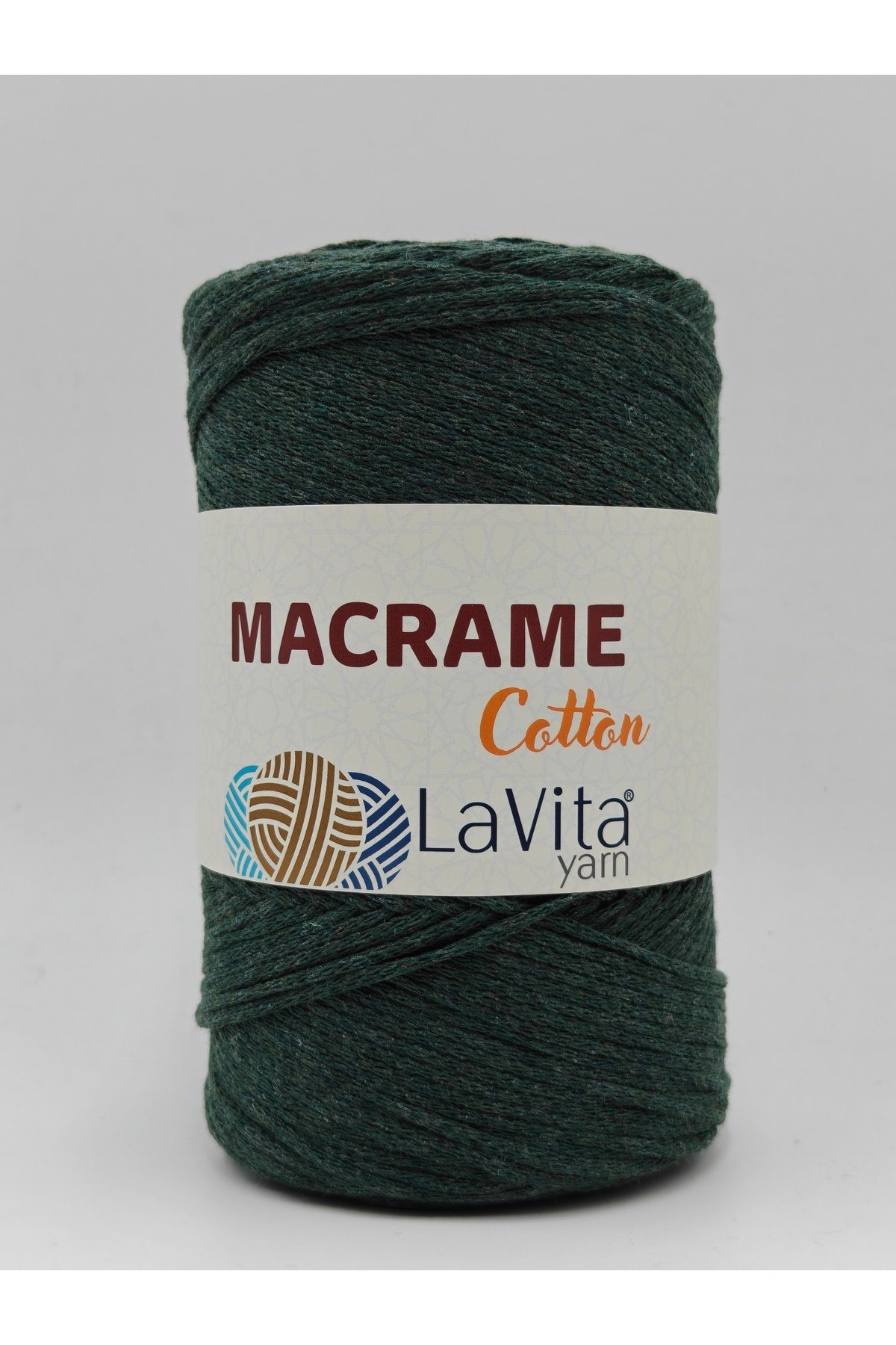 LaVita Macrame Cotton El Örgü İpi %100 Polyester 250gr (16 KOYU YEŞİL)