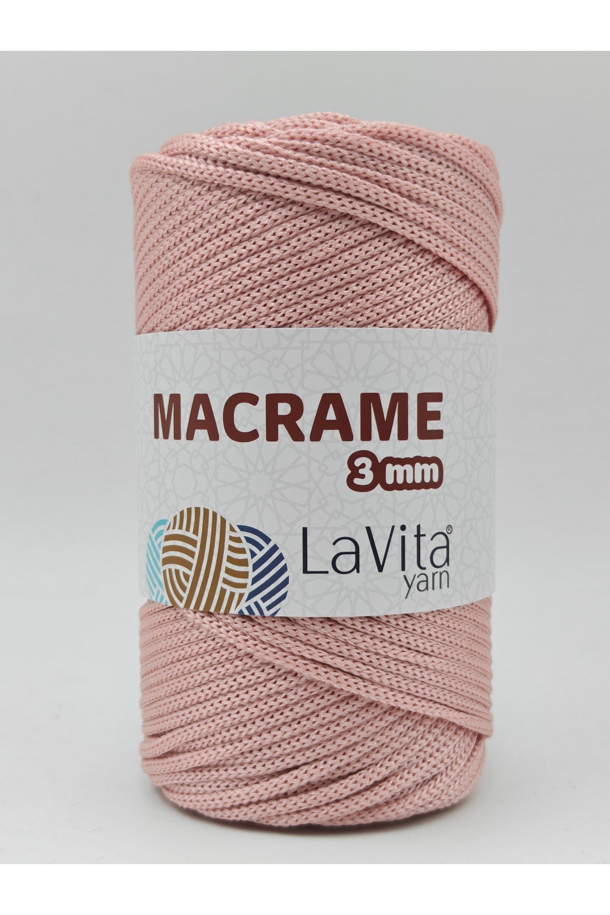 LaVita Macrame El Örgü İpi %100 Polyester 3MM 250gr (72 PUDRA)