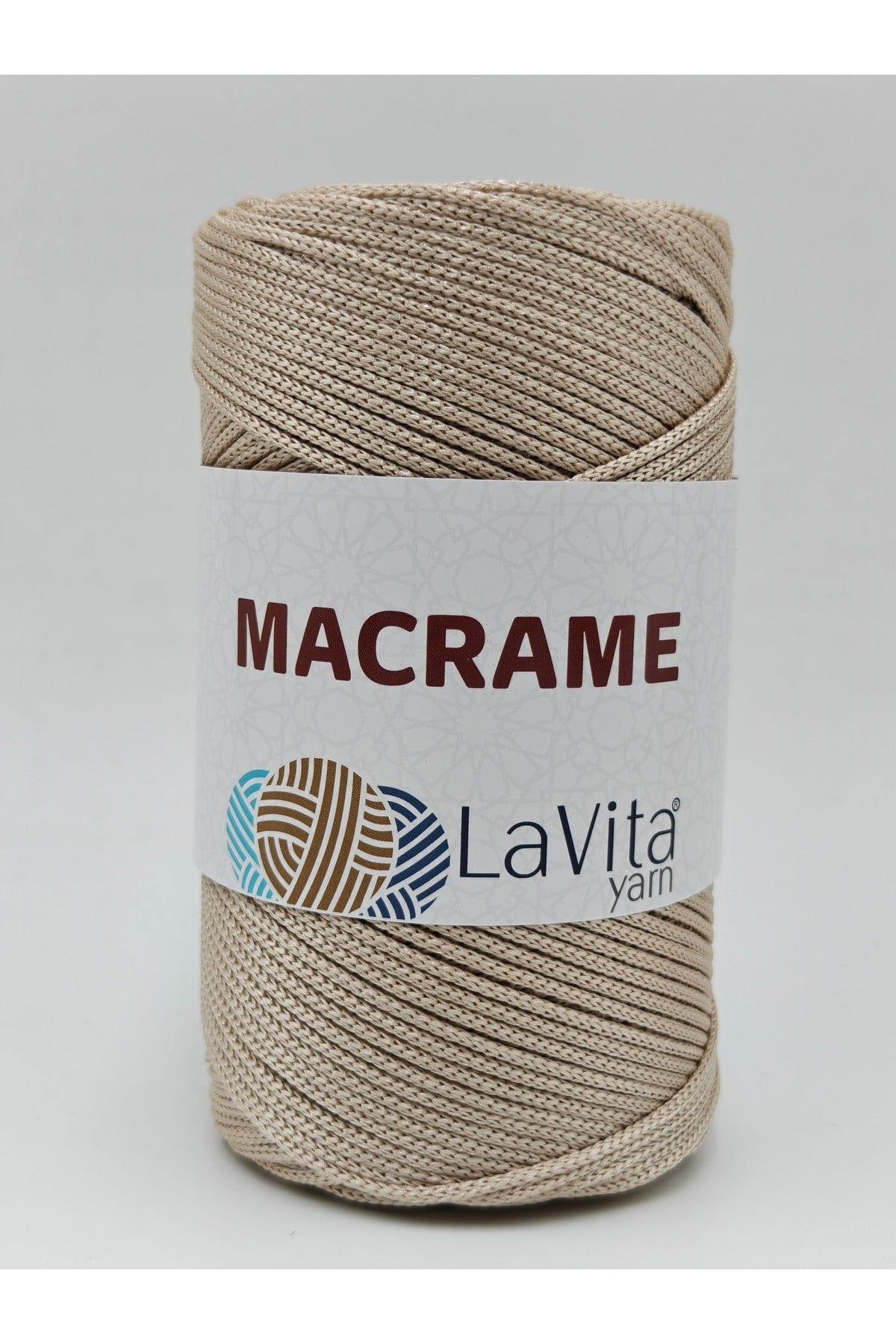 LaVita Macrame El Örgü İpi %100 Polyester 200gr (230 AÇIK BEJ)